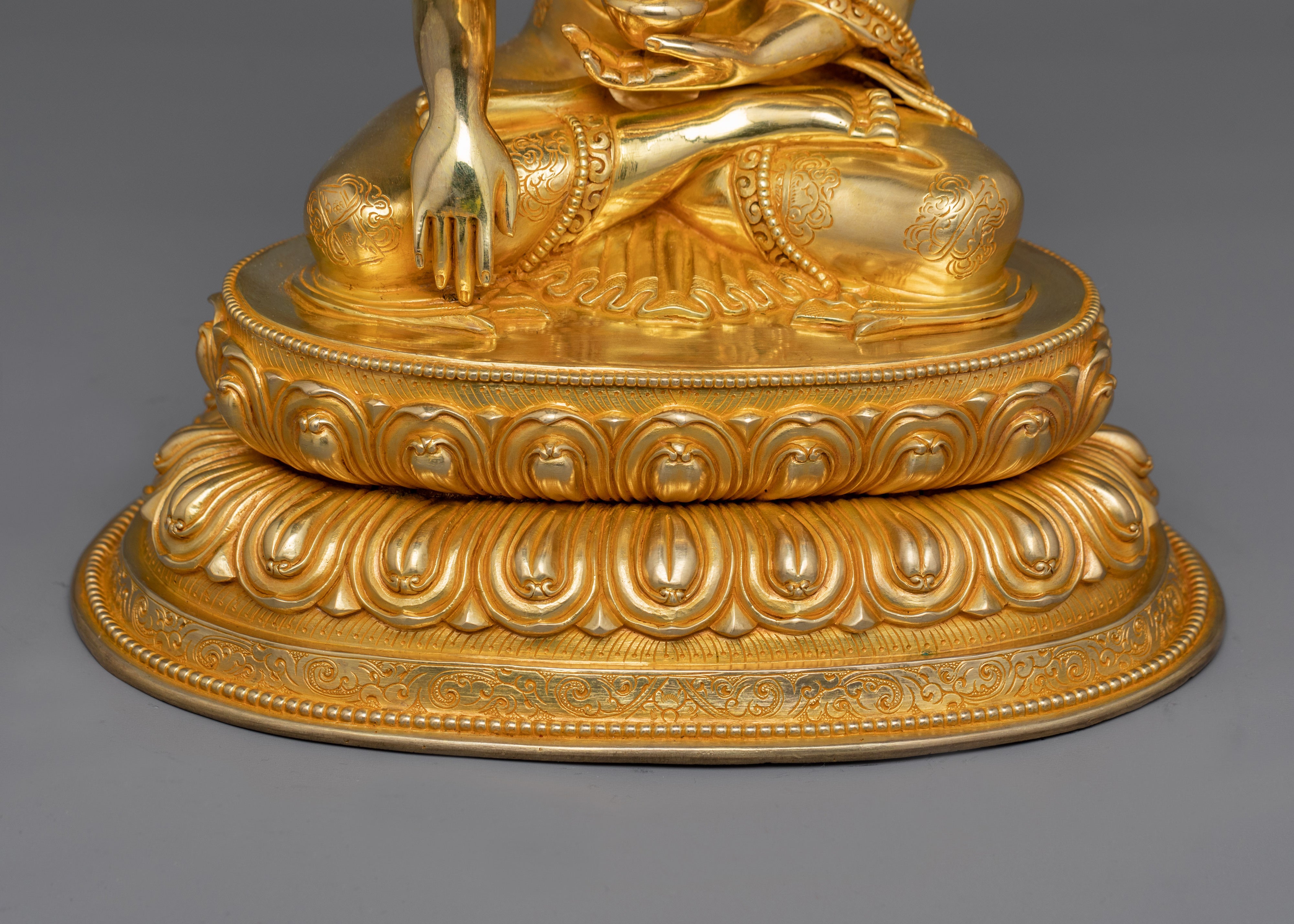 Hand-Carved Sacred Buddha Shakyamuni Statue | Tibetan Dharma Teacher