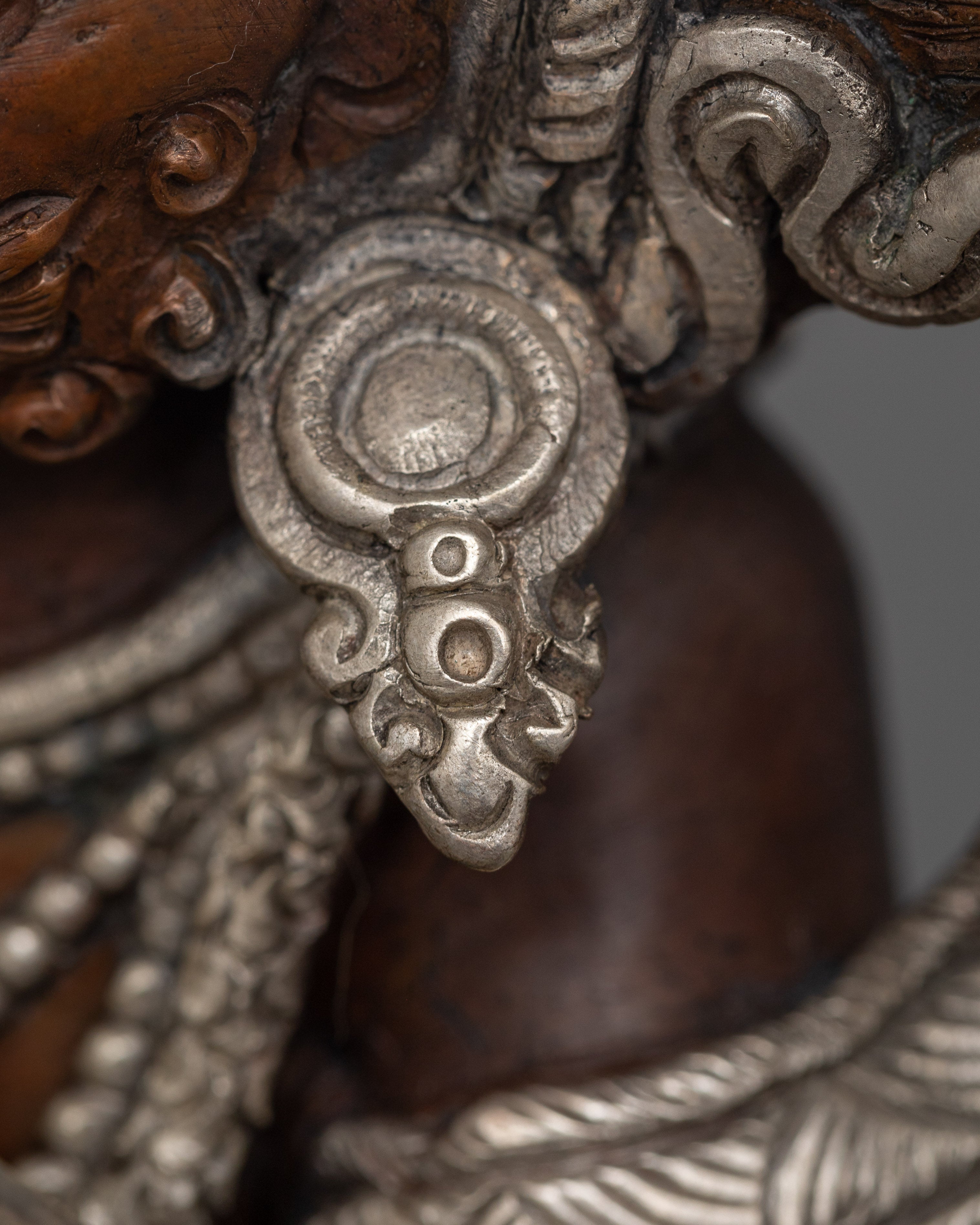 Hand-Carved Protector Deity Sakya Mahakala Statue | Sacred Mahakala