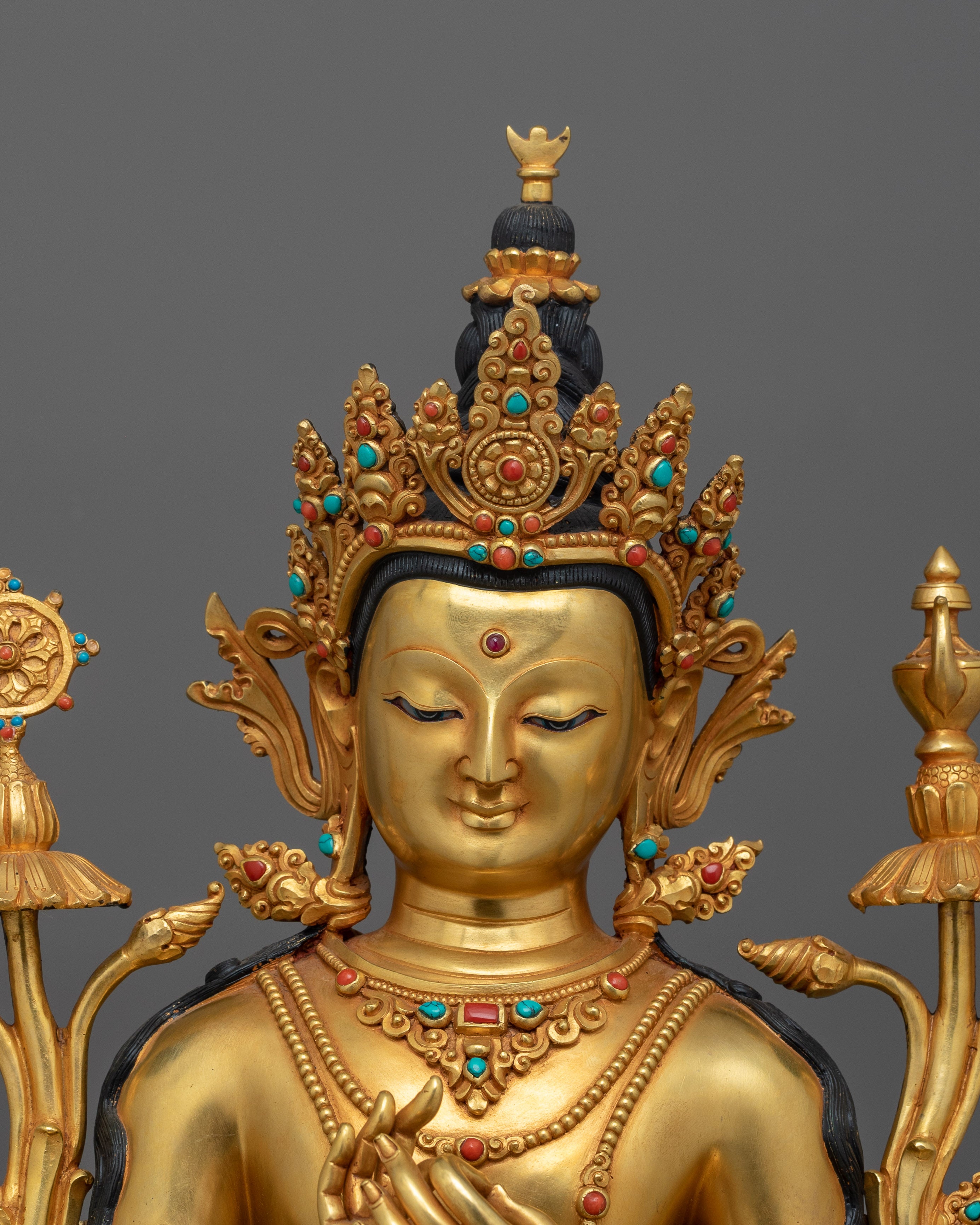 Hand-Carved Maitreya Buddha of the Future Figurine | Buddha To Be Art