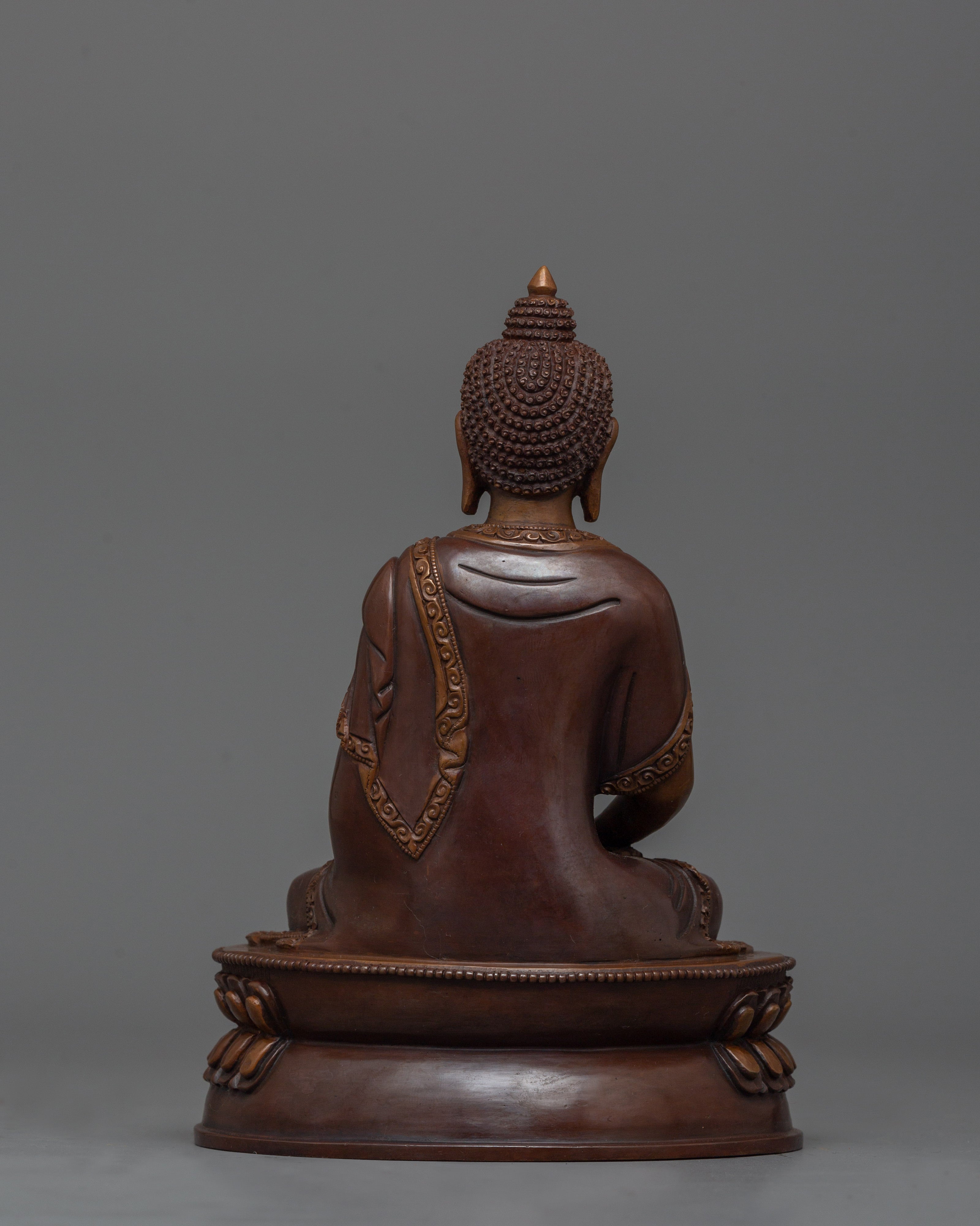 Divine Light Buddha Amitabha Statue | Oxidized Copper Sculpture