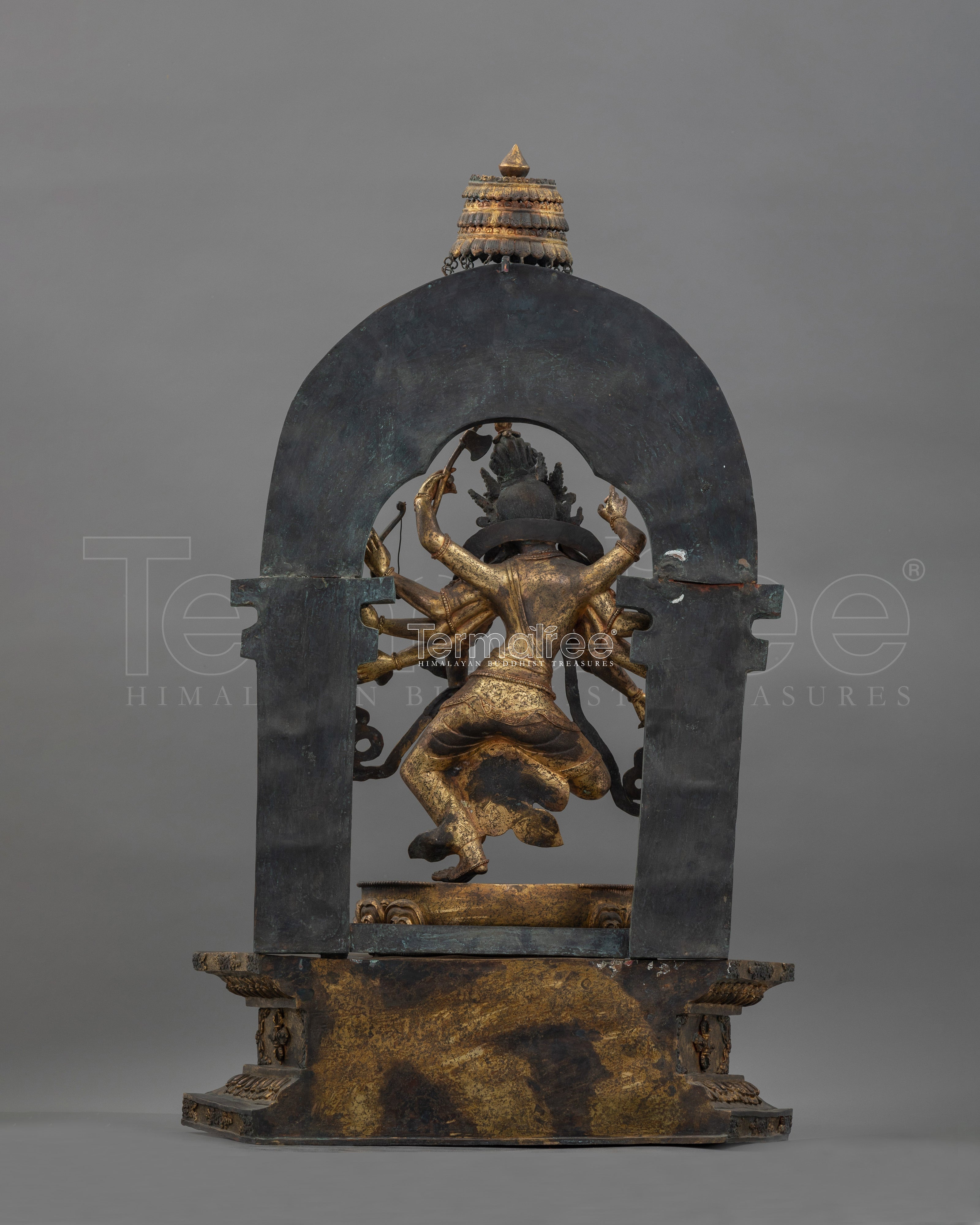 Antique Lokeshwor Figurine for Dharma | Tibetan Sculpture