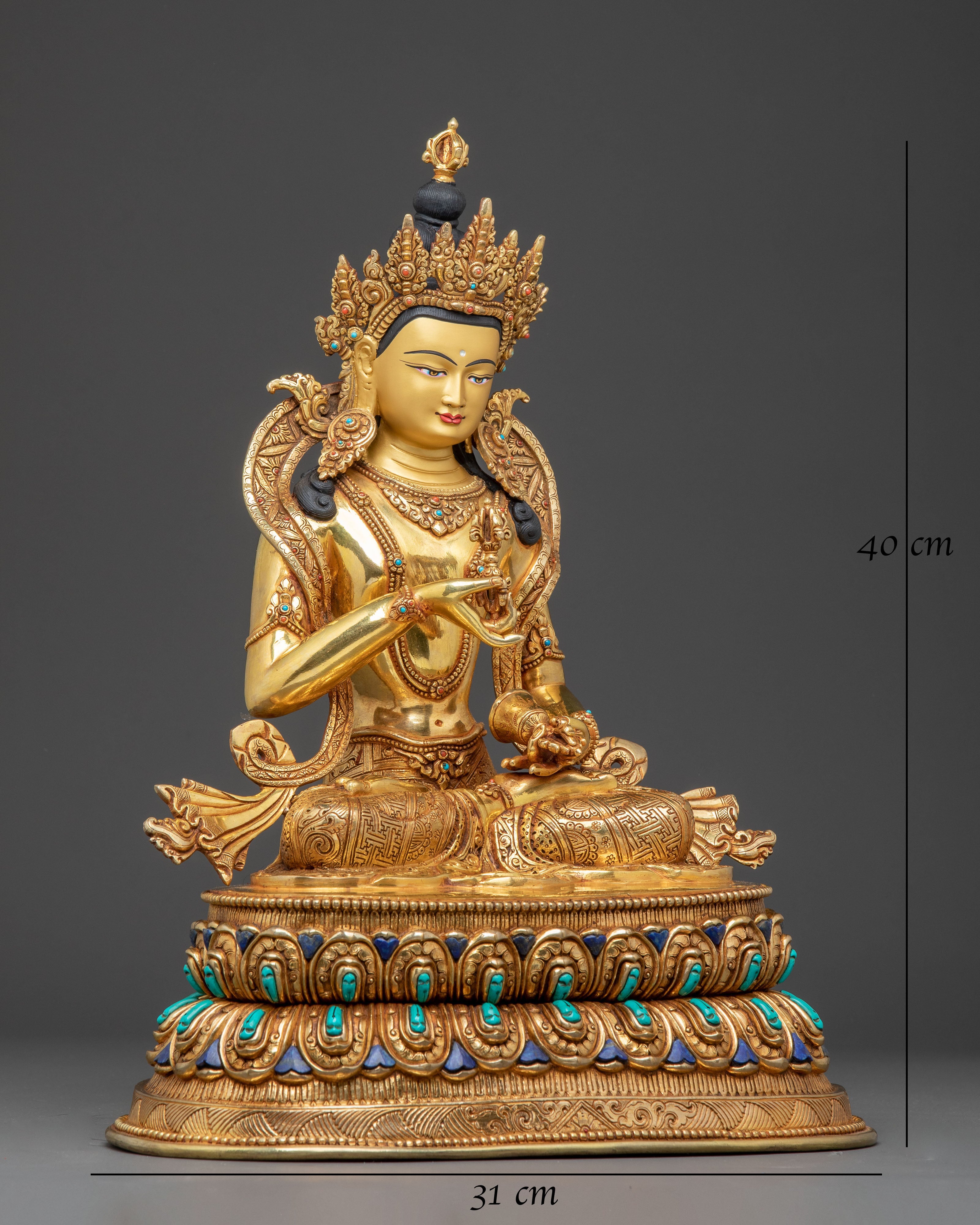 Handmade Vajrasattva Copper Statue: Karma Cleansing Deity