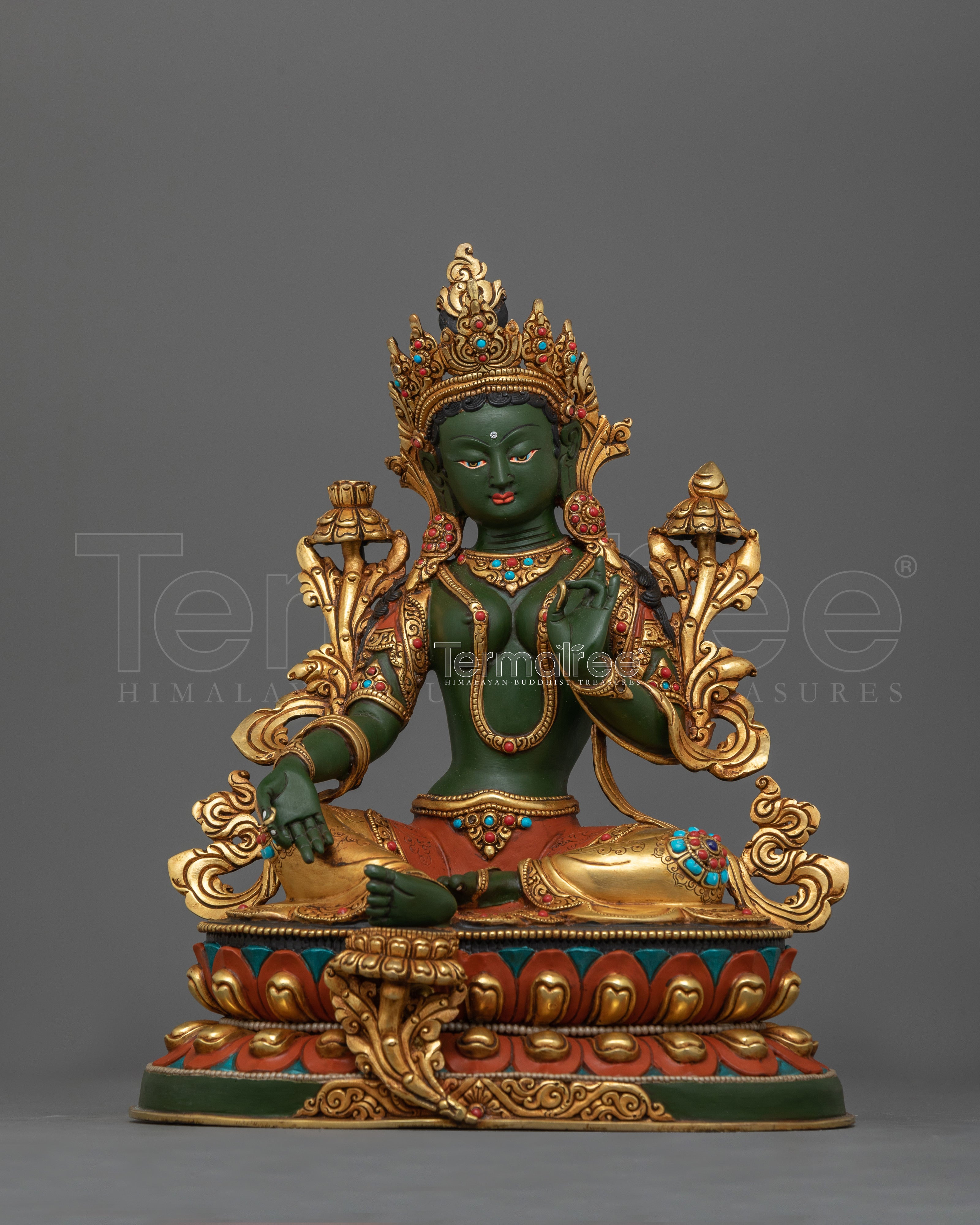 Graceful Green Tara of Compassion Sttaue | Protection Tara Artwork