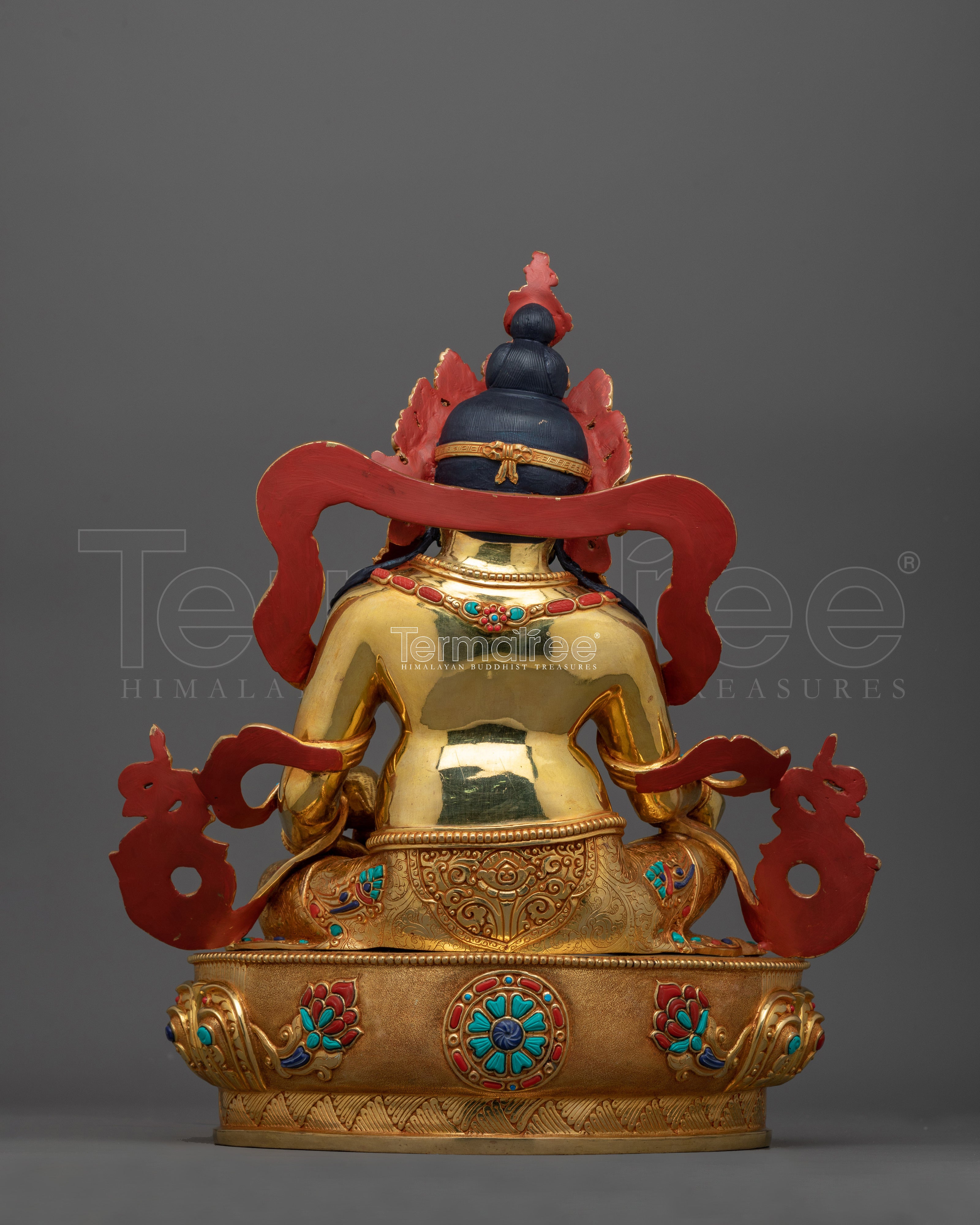 Buddhist Wealth Deity Yellow Dzambhala Statue | Tibetan Buddhist Dzambhala