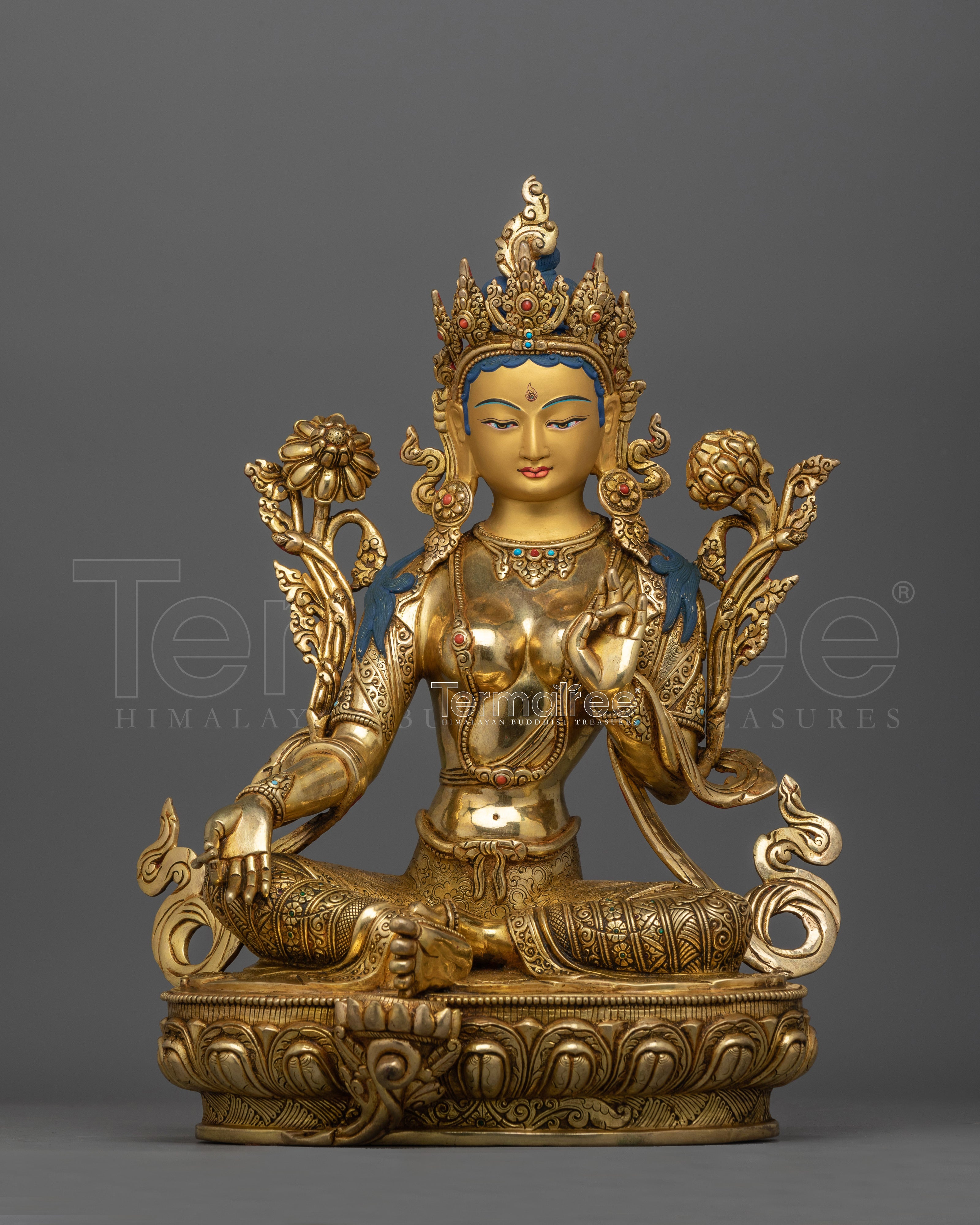 Female Deity Green Tara Statue | Embodiment of Compassion and Protection