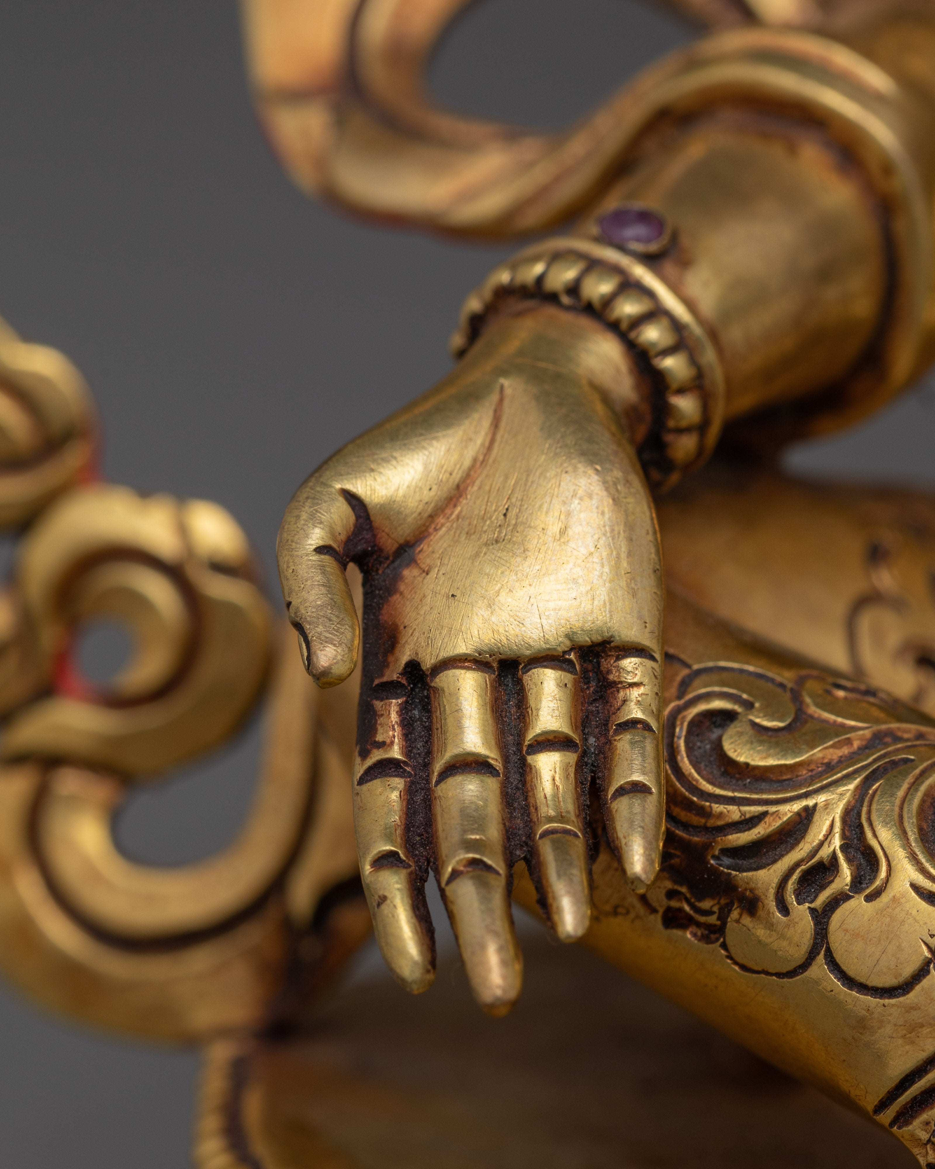 Handcrafted 24K Gold-Gilded Lakshmi Statue | Goddess of Wealth and Prosperity