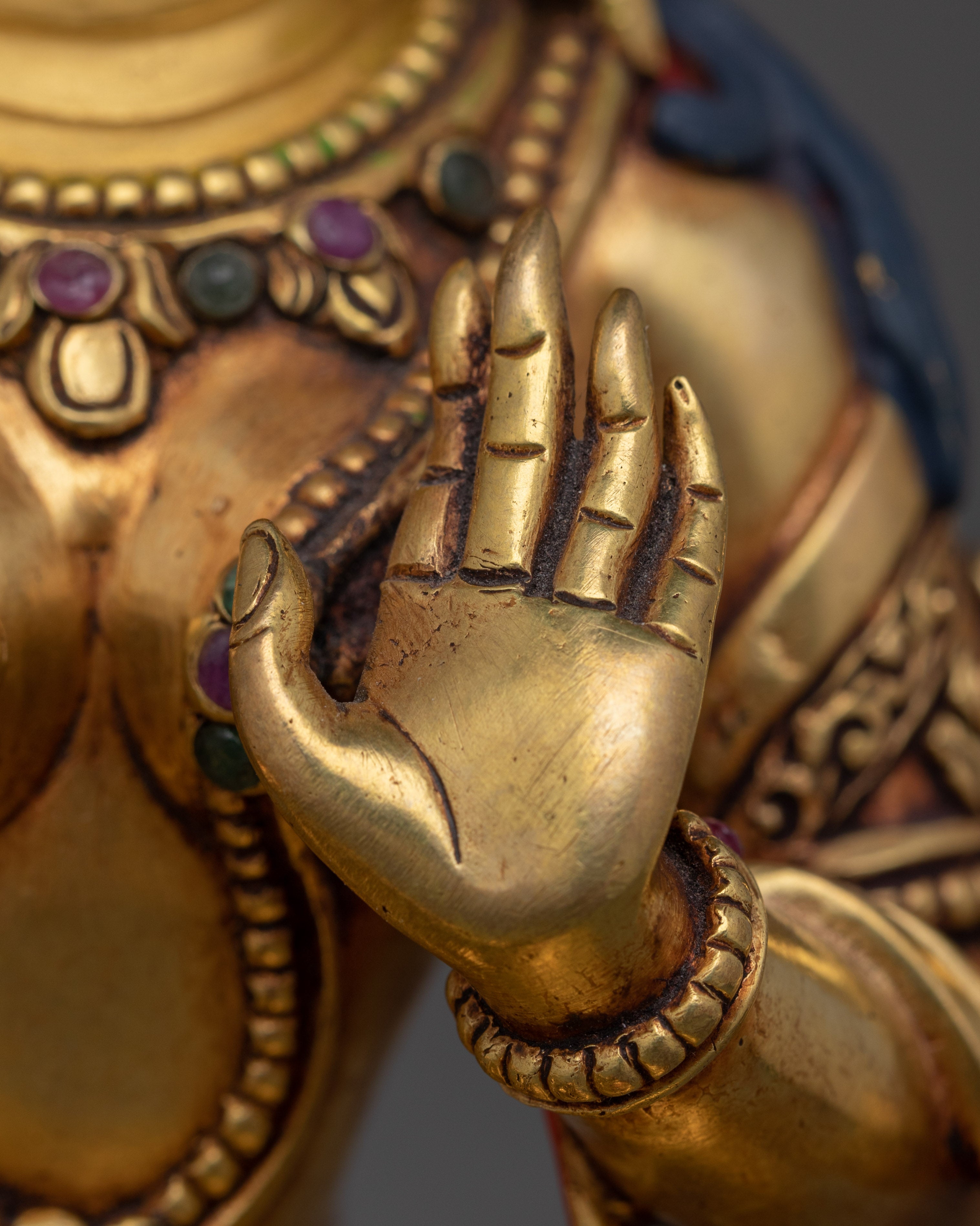 Handcrafted 24K Gold-Gilded Lakshmi Statue | Goddess of Wealth and Prosperity