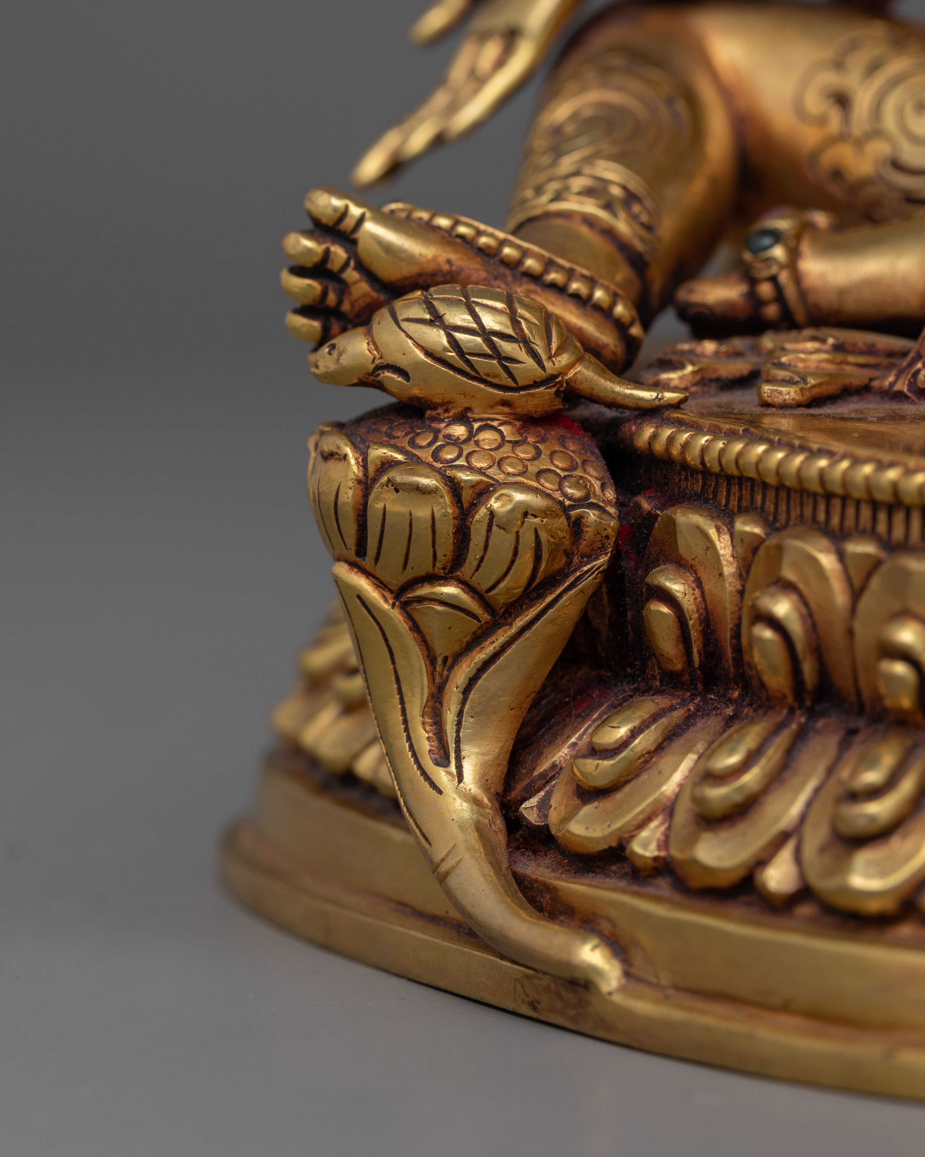 Handcrafted 24K Gold-Gilded Lakshmi Statue | Goddess of Wealth and Prosperity