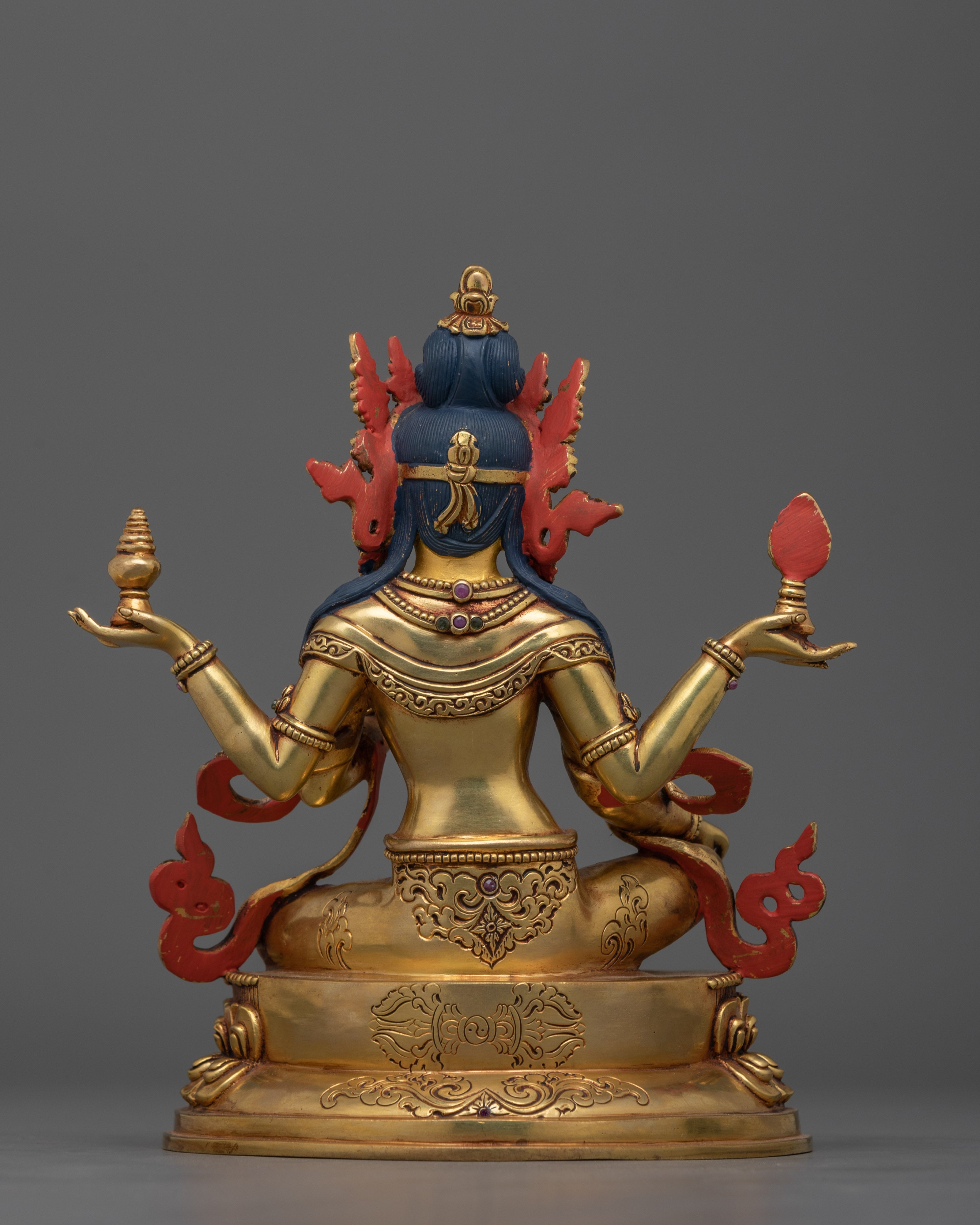 Handcrafted 24K Gold-Gilded Lakshmi Statue | Goddess of Wealth and Prosperity