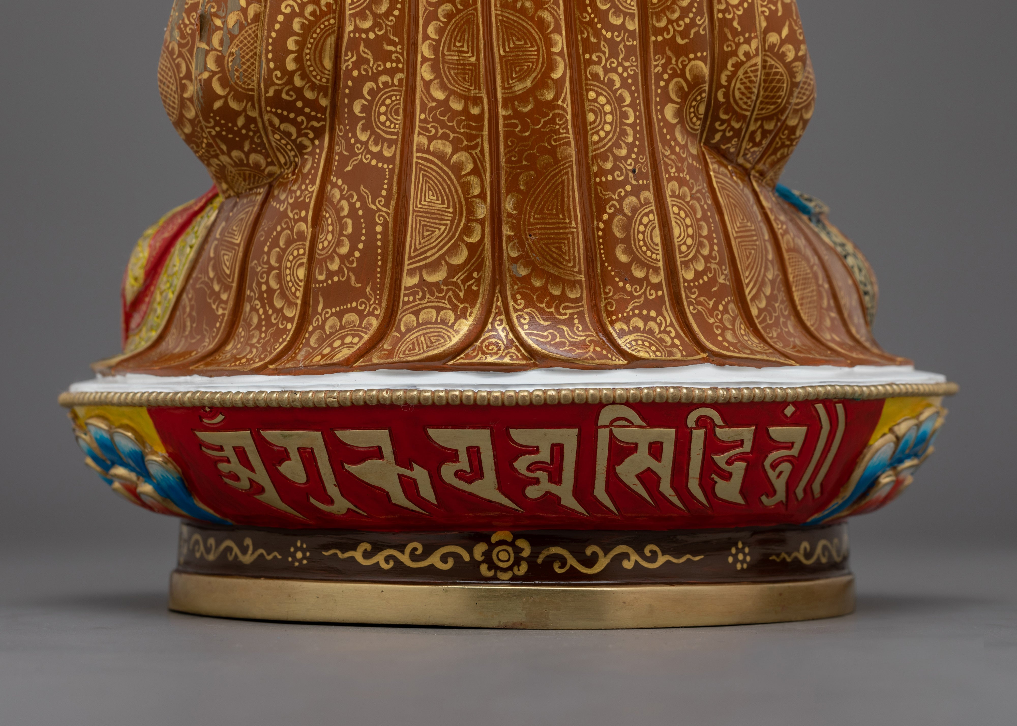 Buddhist figure Guru Rinpoche | 24K Gold Gilded Padmasambhava Statue