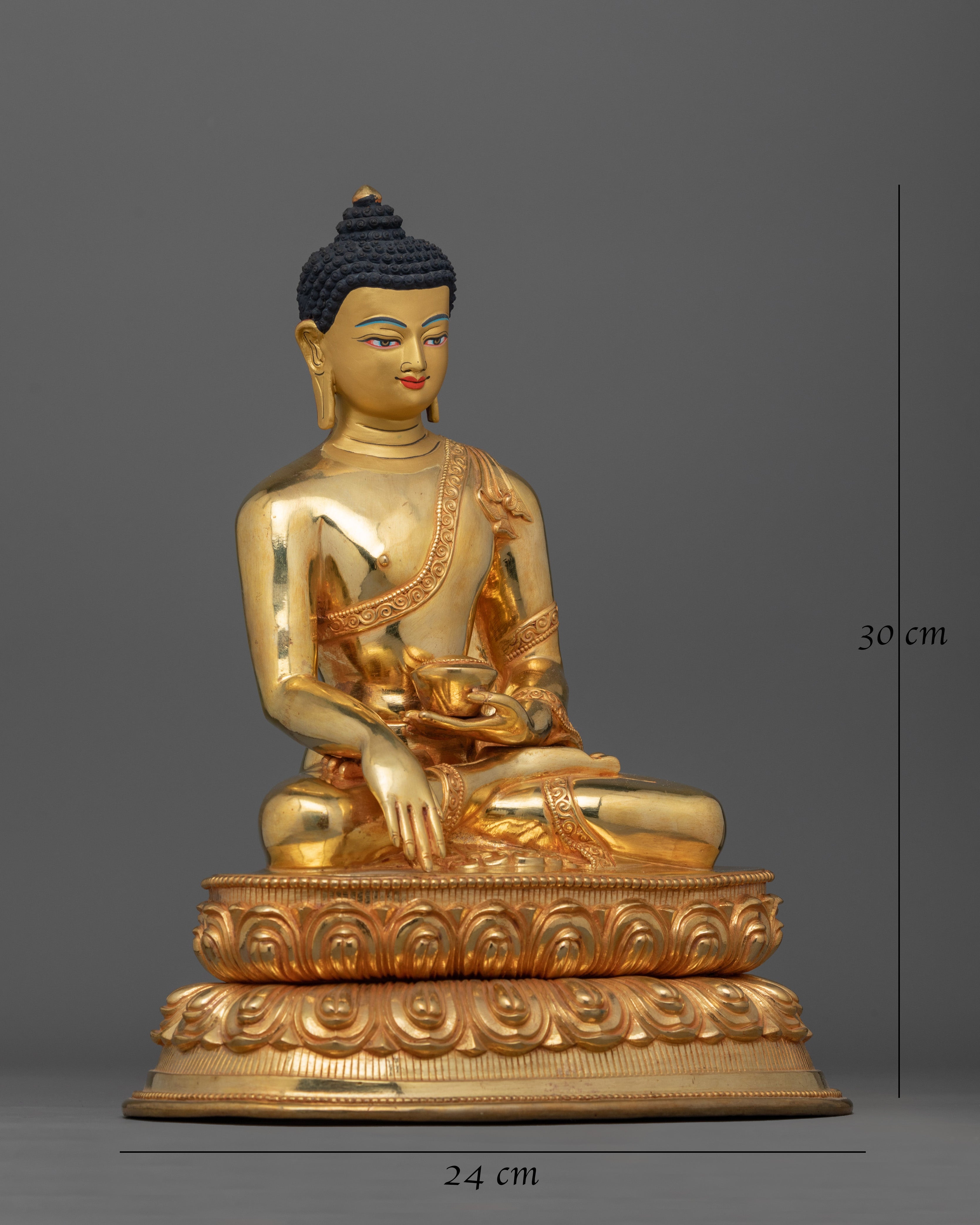 Shakyamuni 24k gold Buddha statue