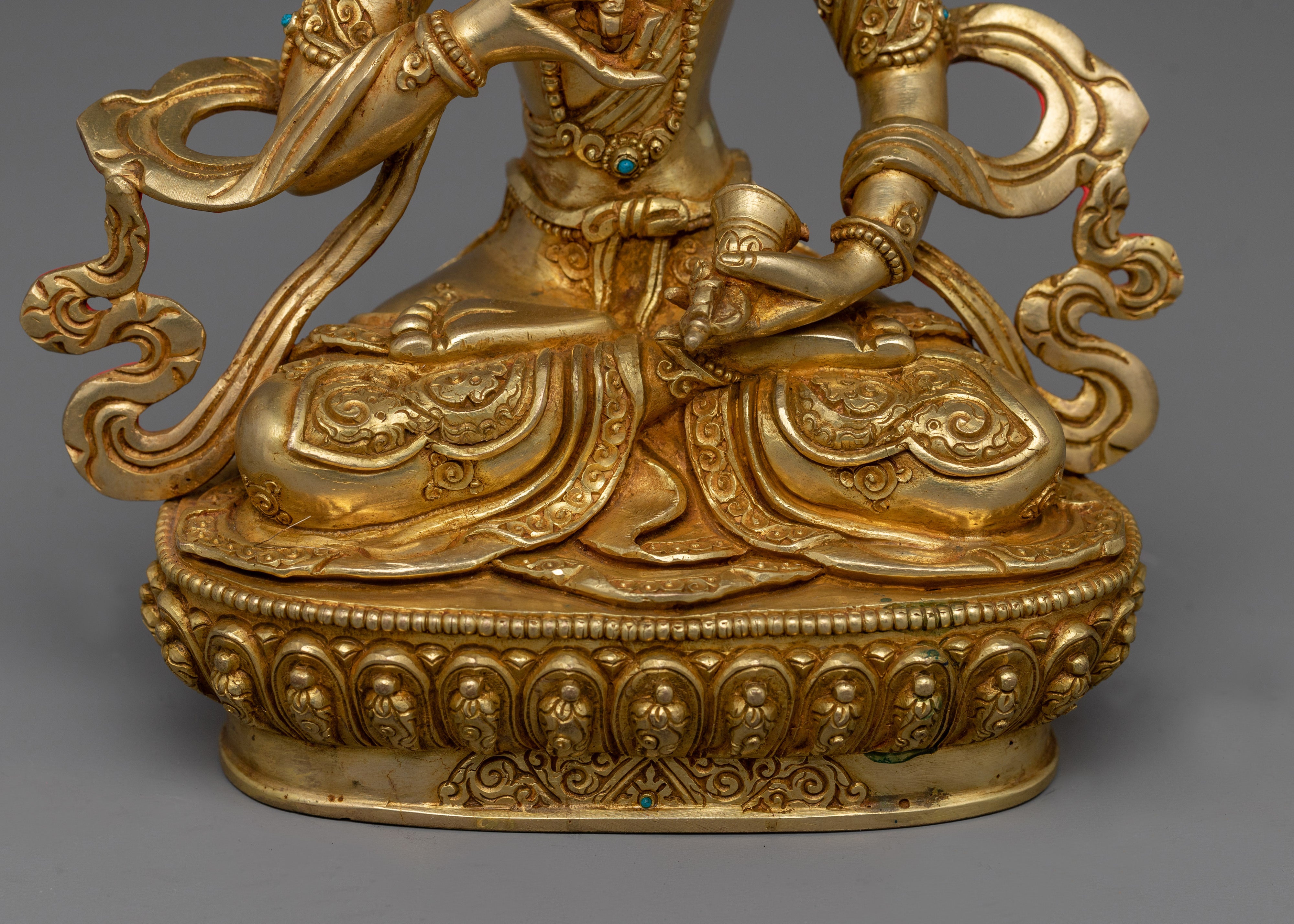 Spiritual Awakening Statue 24k Gold Vajrasattva | Buddhist deity, Bodhisattva of purity