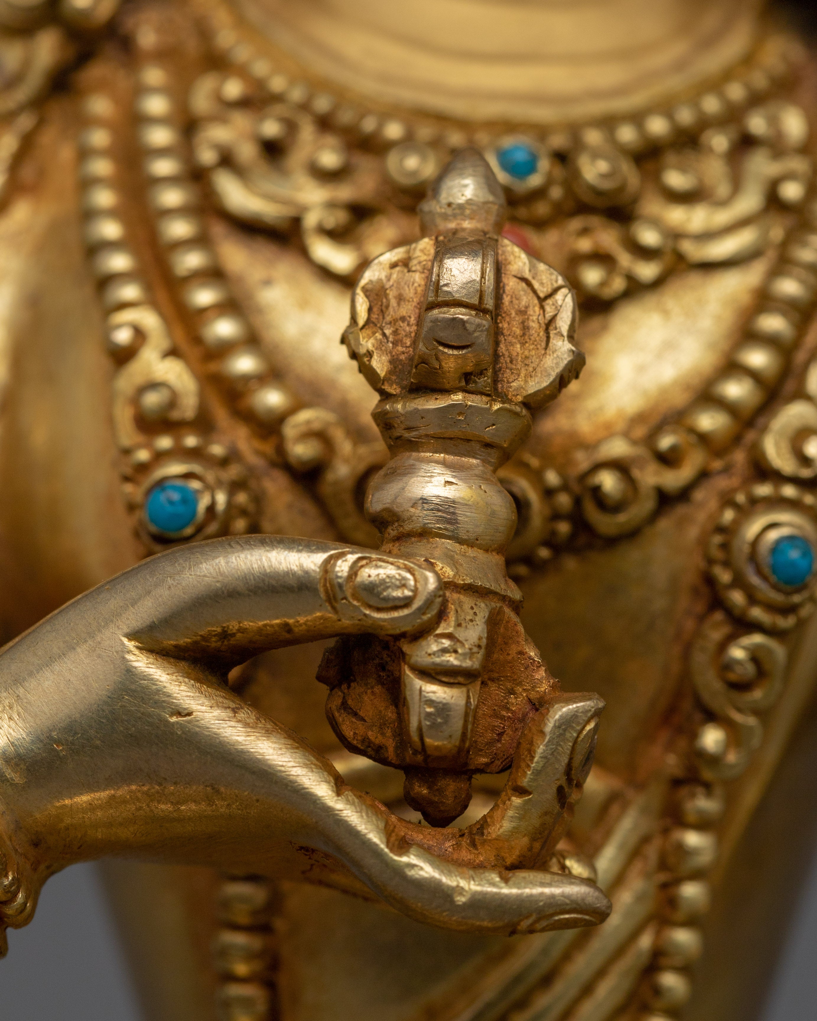 Spiritual Awakening Statue 24k Gold Vajrasattva | Buddhist deity, Bodhisattva of purity