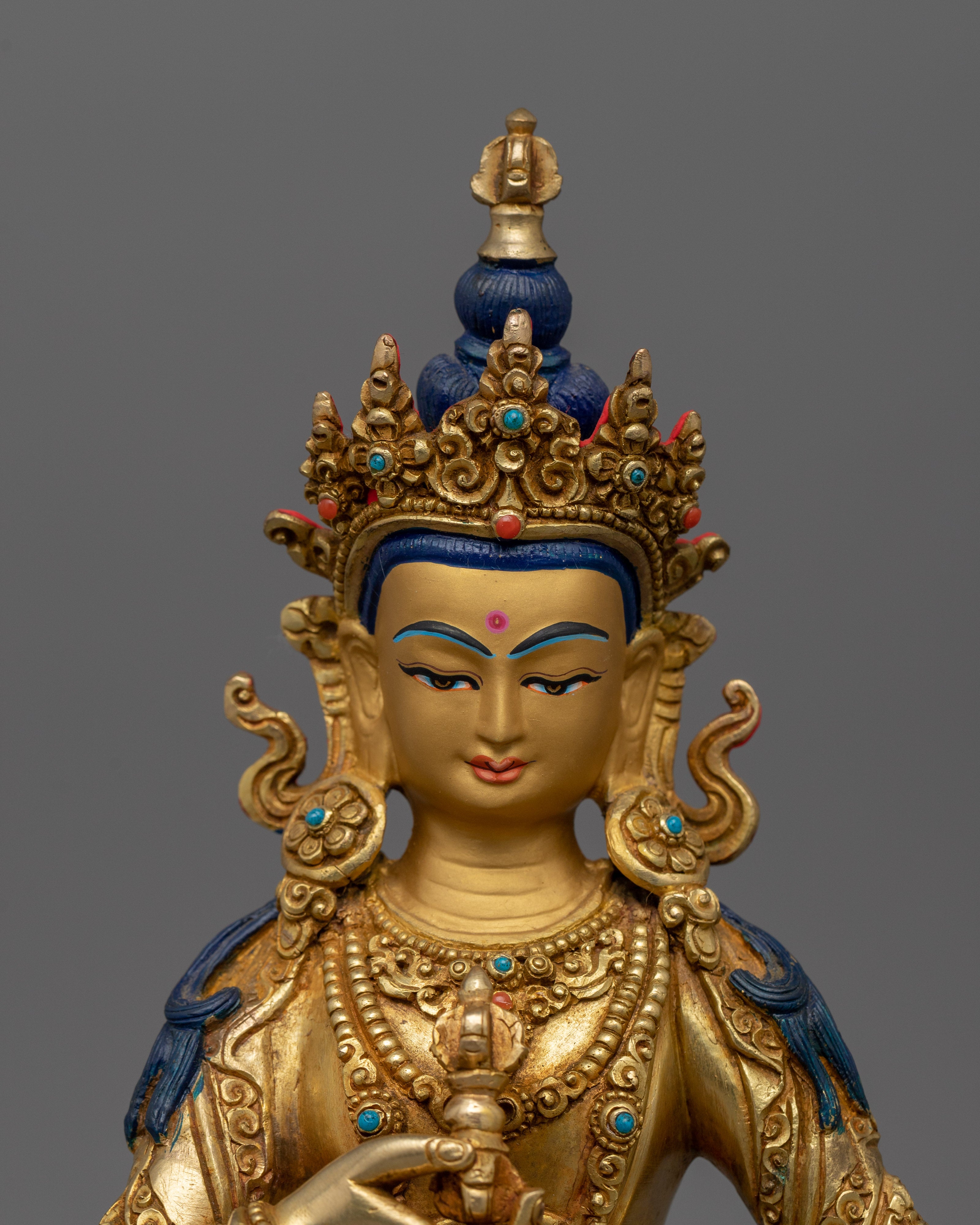 Spiritual Awakening Statue 24k Gold Vajrasattva | Buddhist deity, Bodhisattva of purity