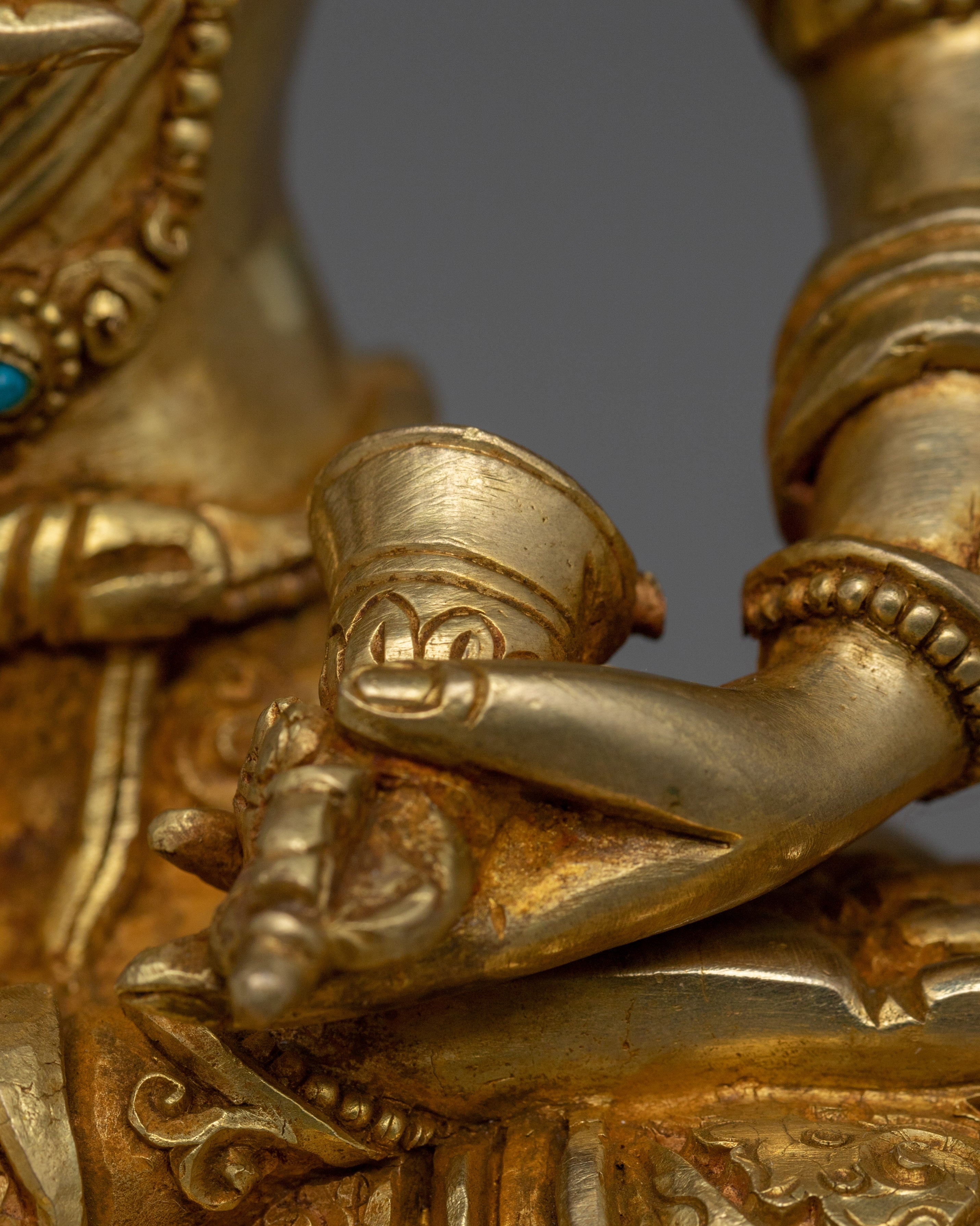 Spiritual Awakening Statue 24k Gold Vajrasattva | Buddhist deity, Bodhisattva of purity