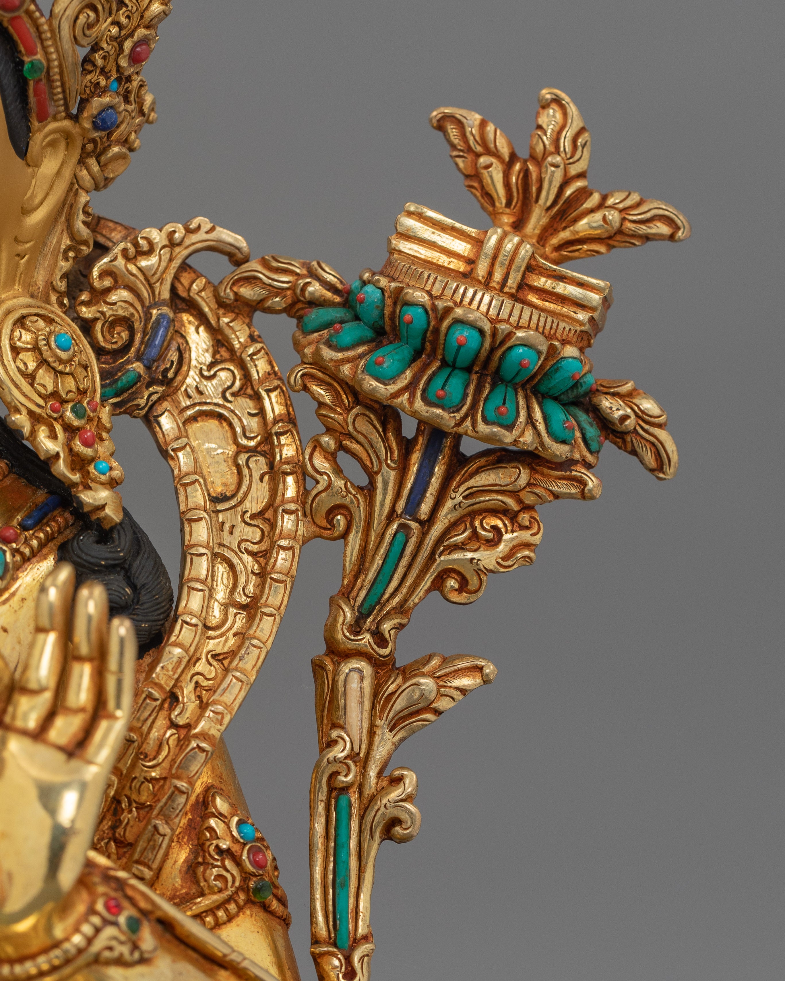 Handcrafted Manjushri Bodhisattva Dharma Statue | Symbol of Wisdom and Enlightenment