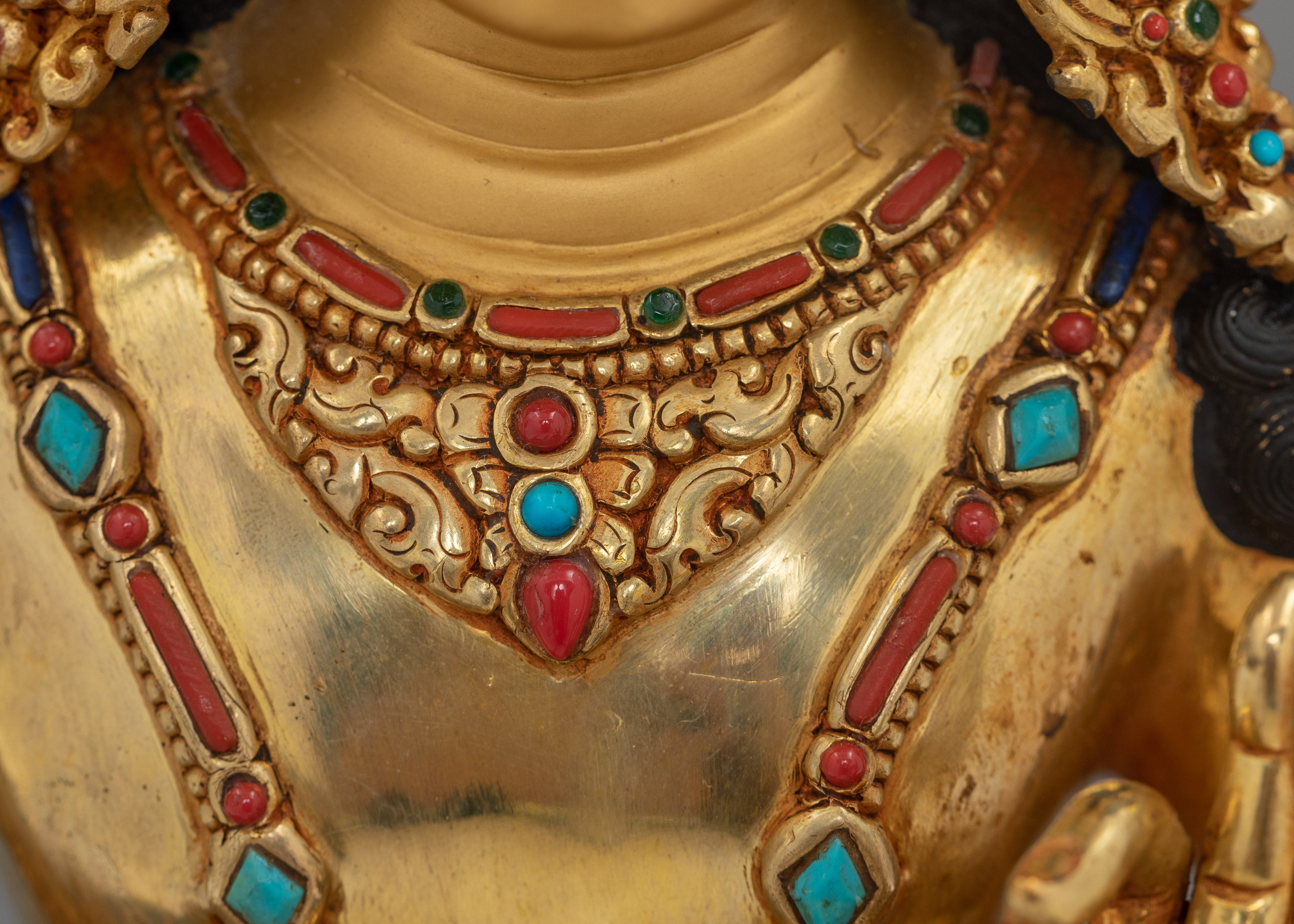 Handcrafted Manjushri Bodhisattva Dharma Statue | Symbol of Wisdom and Enlightenment