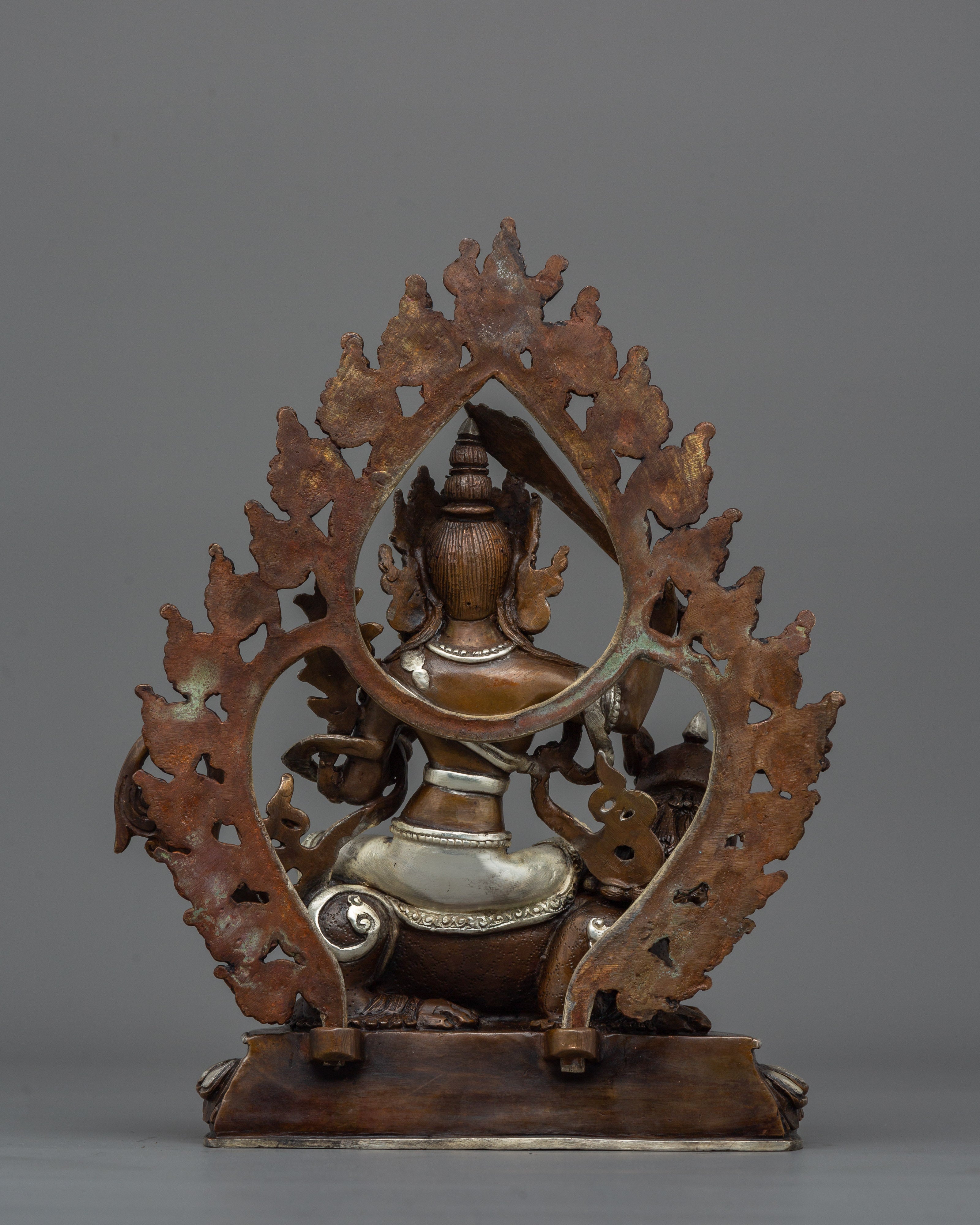 Traditional Sacred Simhanada Manjushri Statue | Embodiment of Wisdom