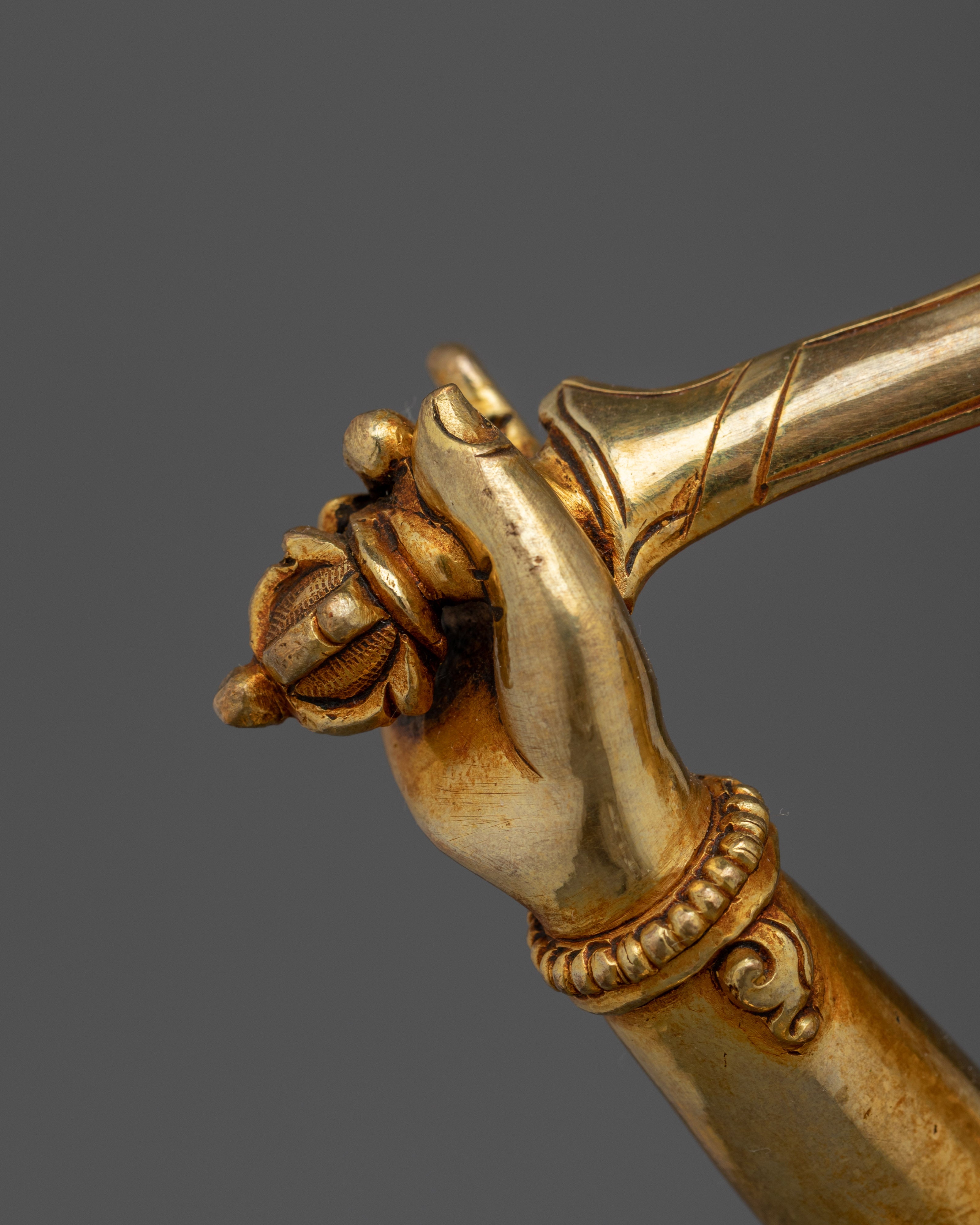 Hand-carved Budhhist Bodhisattva Manjushri Statue | Guide to Inner Awakening Figurine