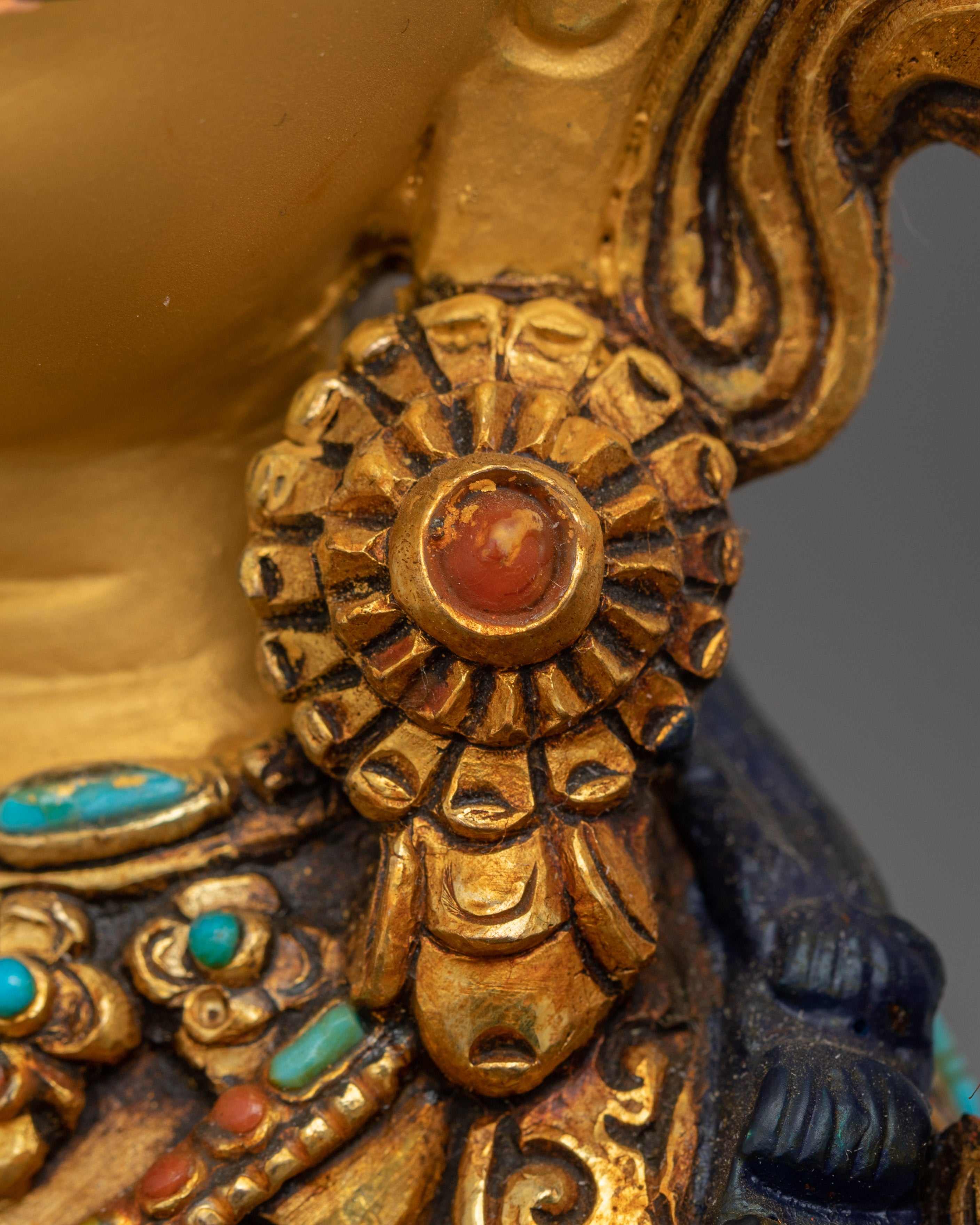 Hand-carved Budhhist Bodhisattva Manjushri Statue | Guide to Inner Awakening Figurine