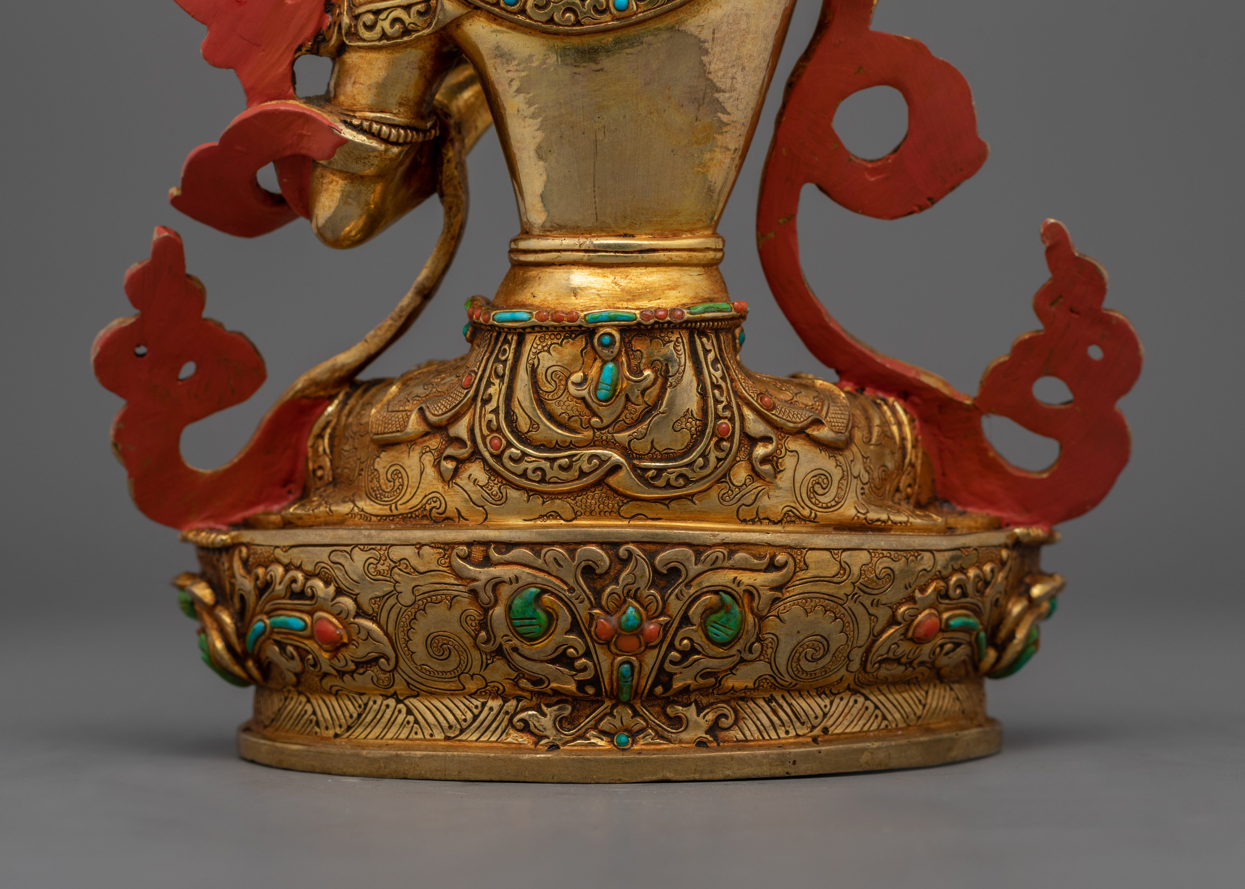 Hand-carved Budhhist Bodhisattva Manjushri Statue | Guide to Inner Awakening Figurine