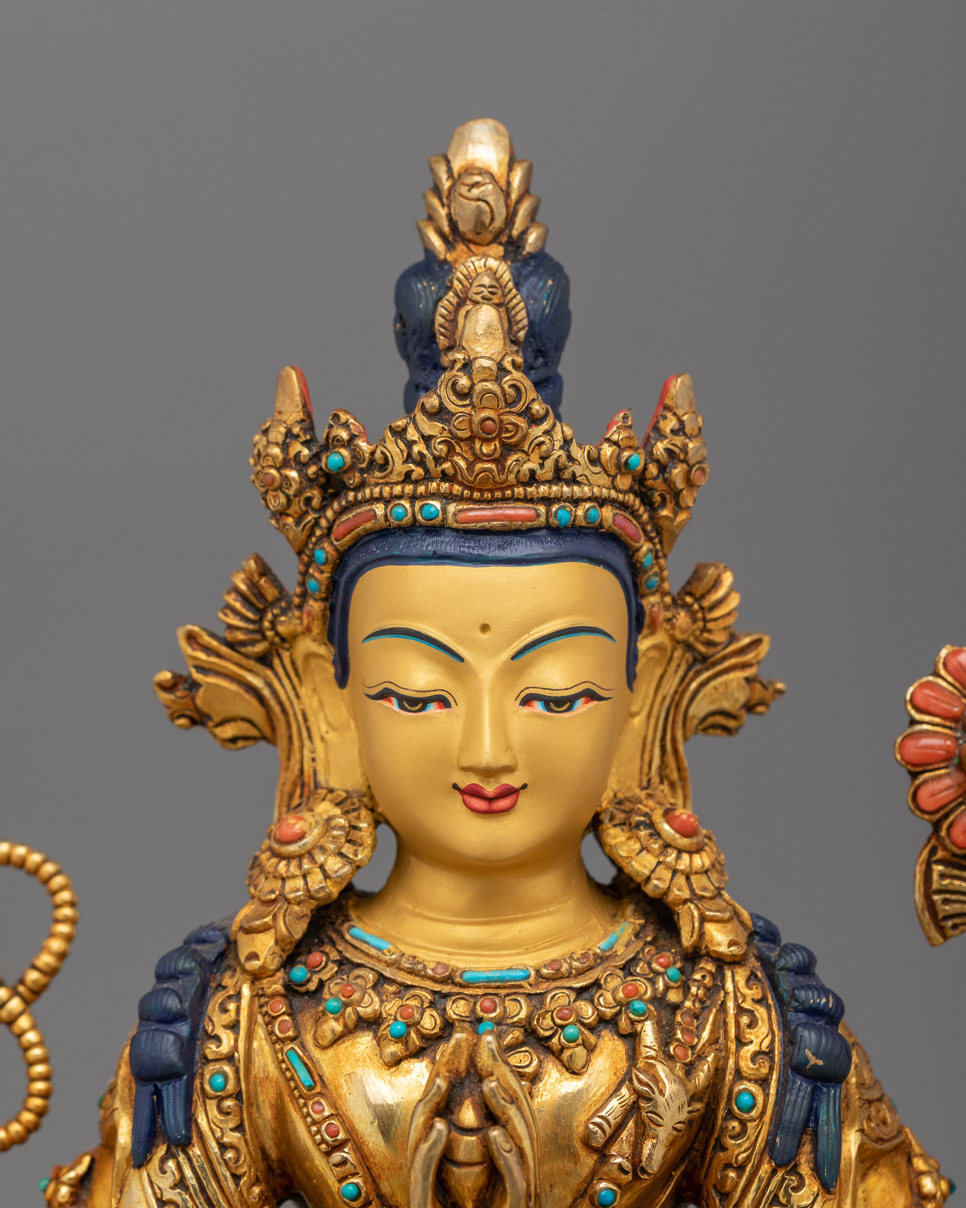 Handcrafted Four-armed Chenrezig Statue | Symbol of Love and Compassion