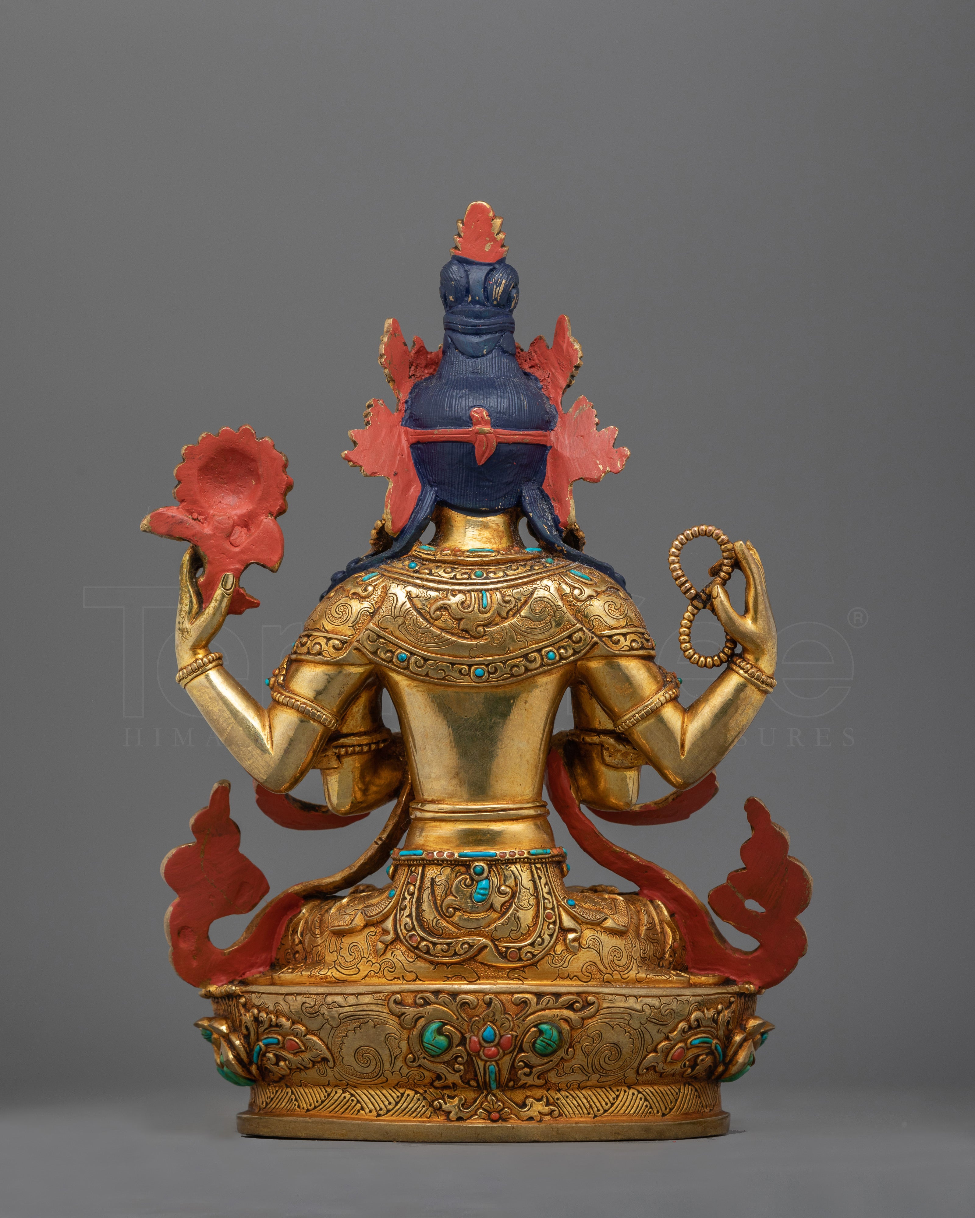 Handcrafted Four-armed Chenrezig Statue | Symbol of Love and Compassion