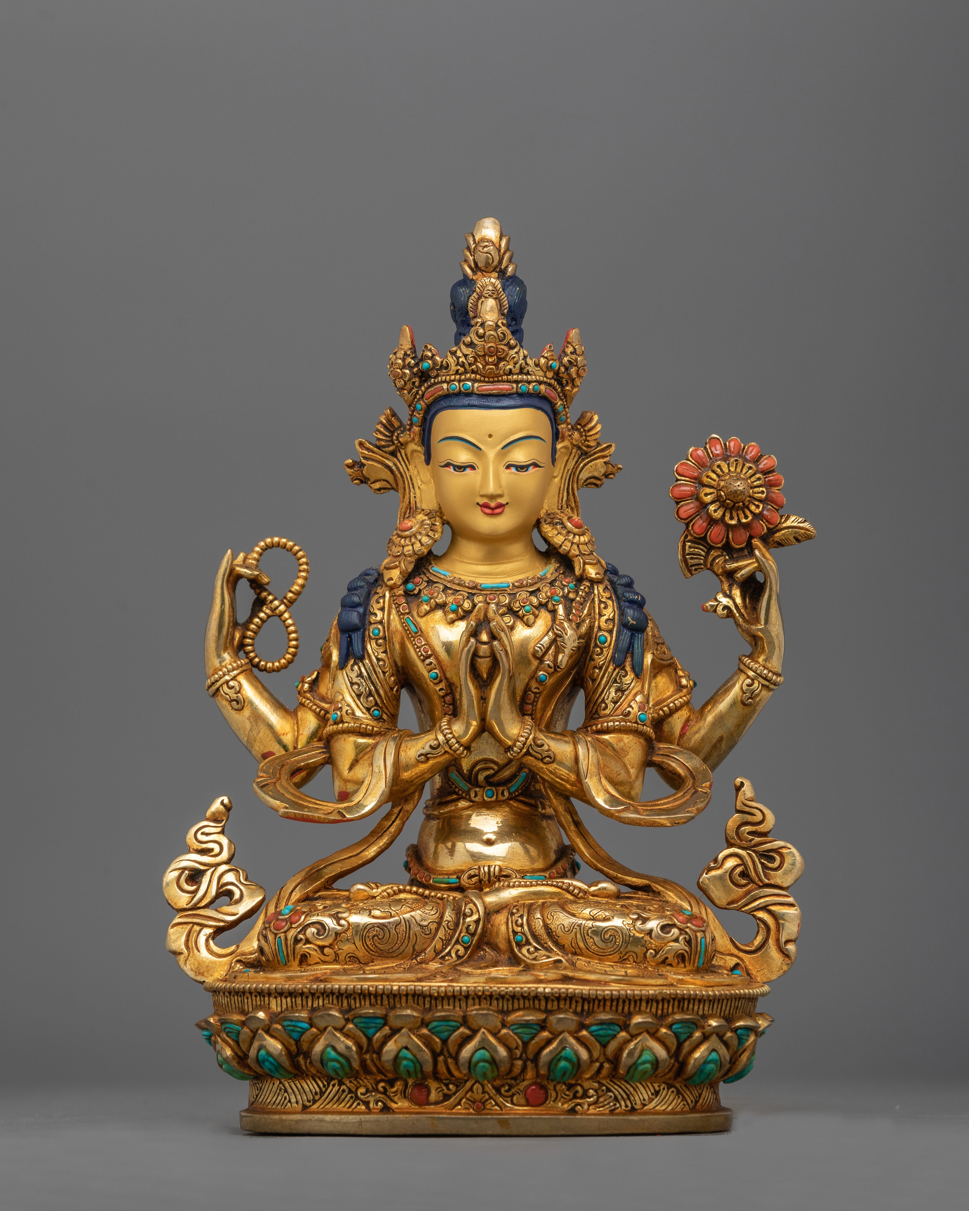 Bodhisattva Set of Five | Forms of Compassion, Purification, Wisdom, Protection, Longevity
