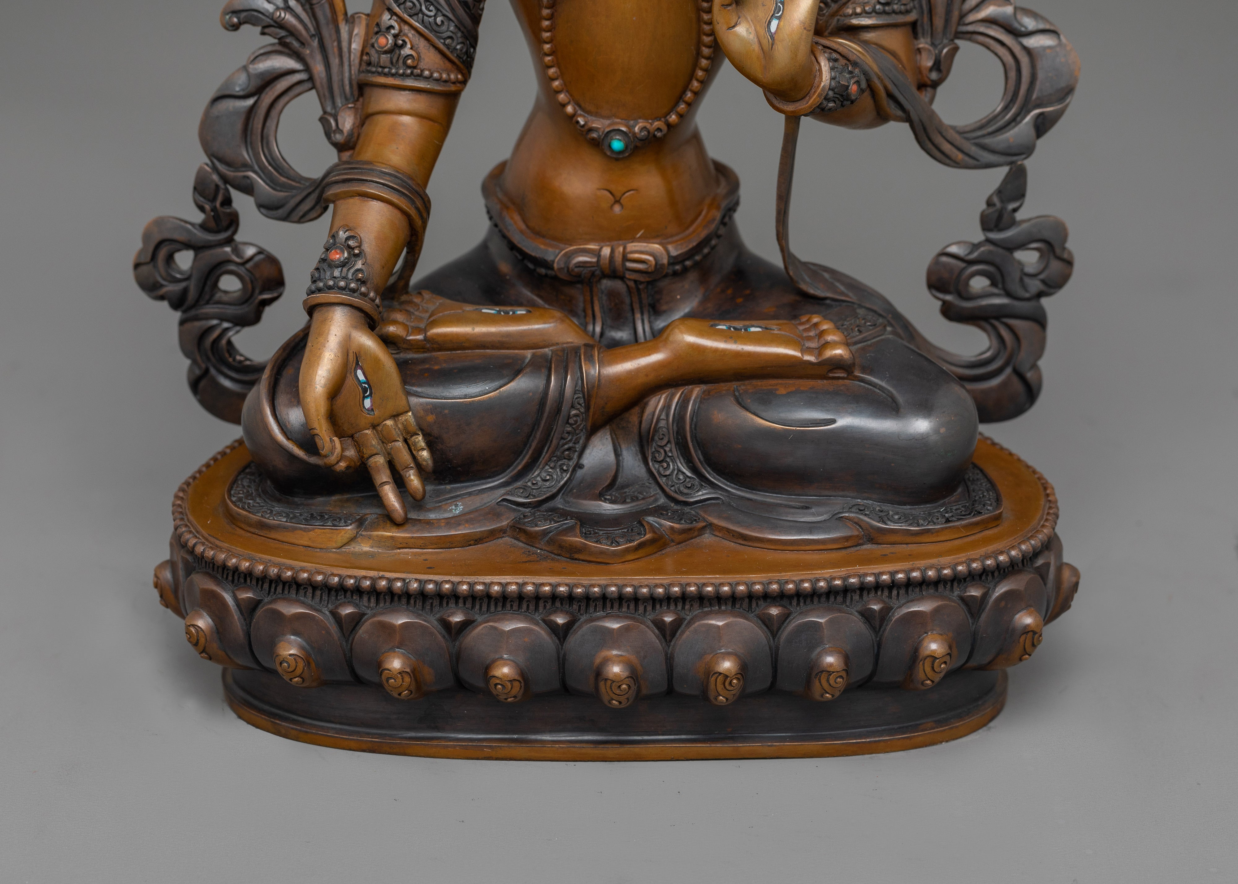 Goddess of Compassion and Healing White Tara | Copper Body, Buddhist Healing Statue