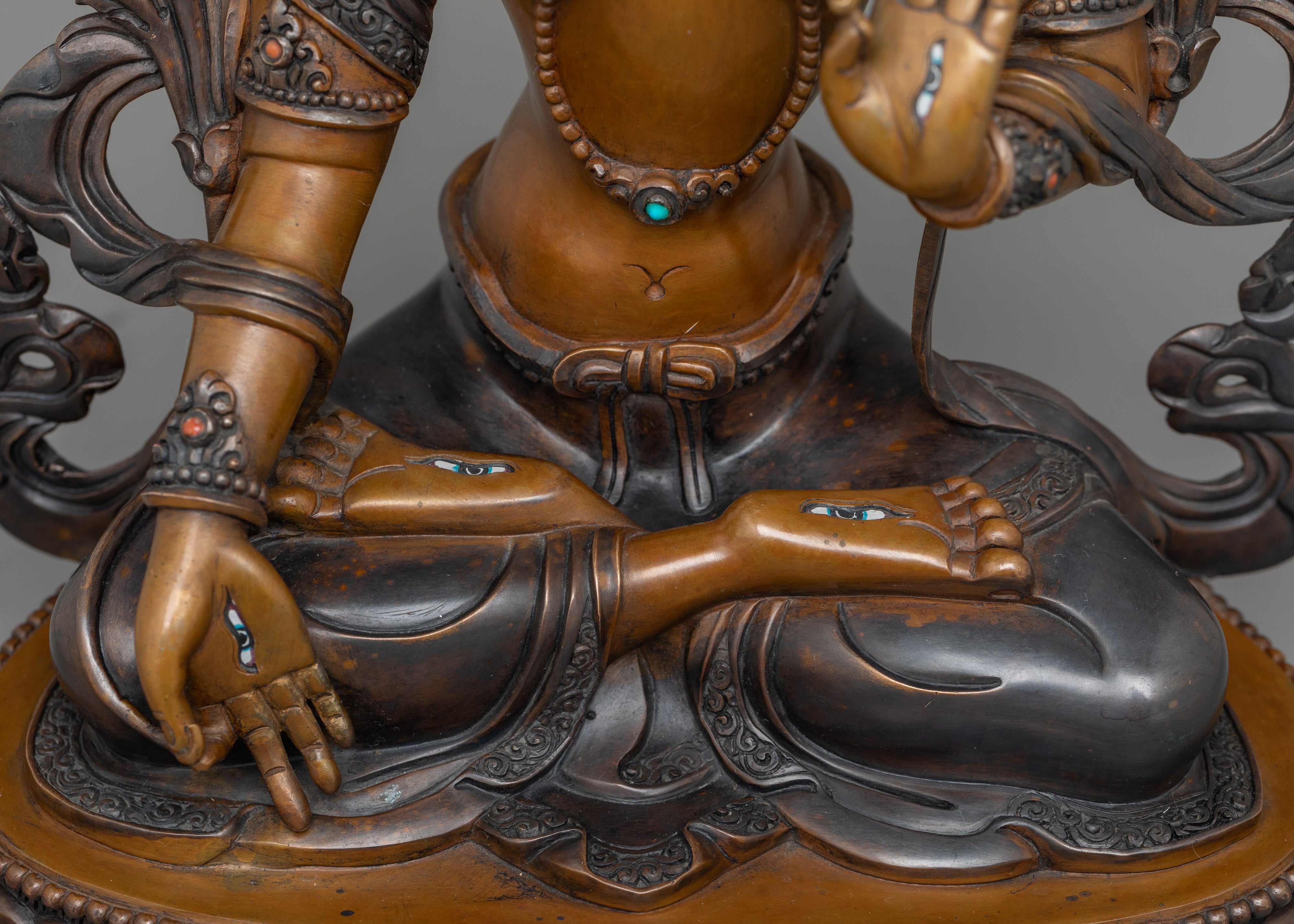 Goddess of Compassion and Healing White Tara | Copper Body, Buddhist Healing Statue