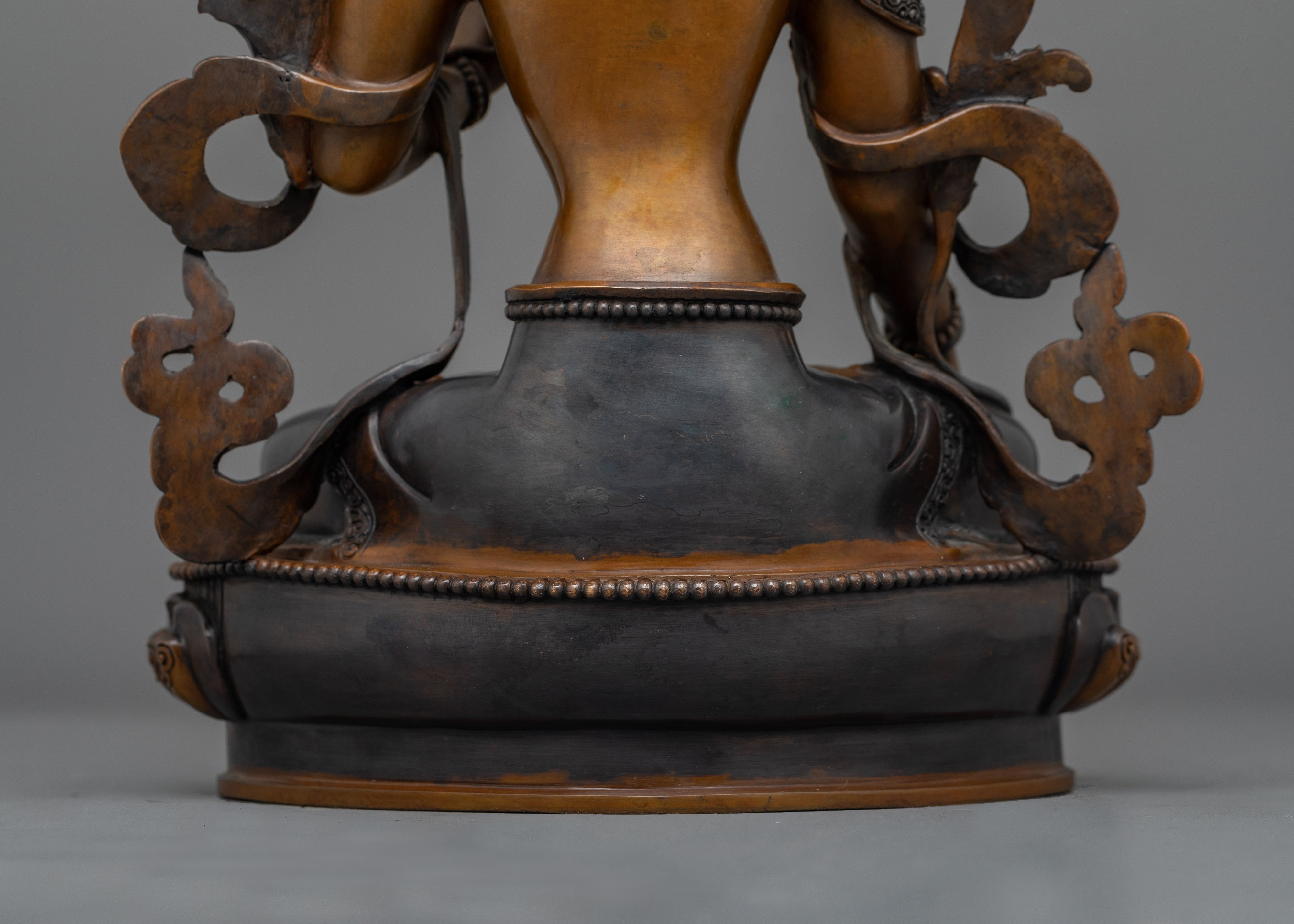 Goddess of Compassion and Healing White Tara | Copper Body, Buddhist Healing Statue