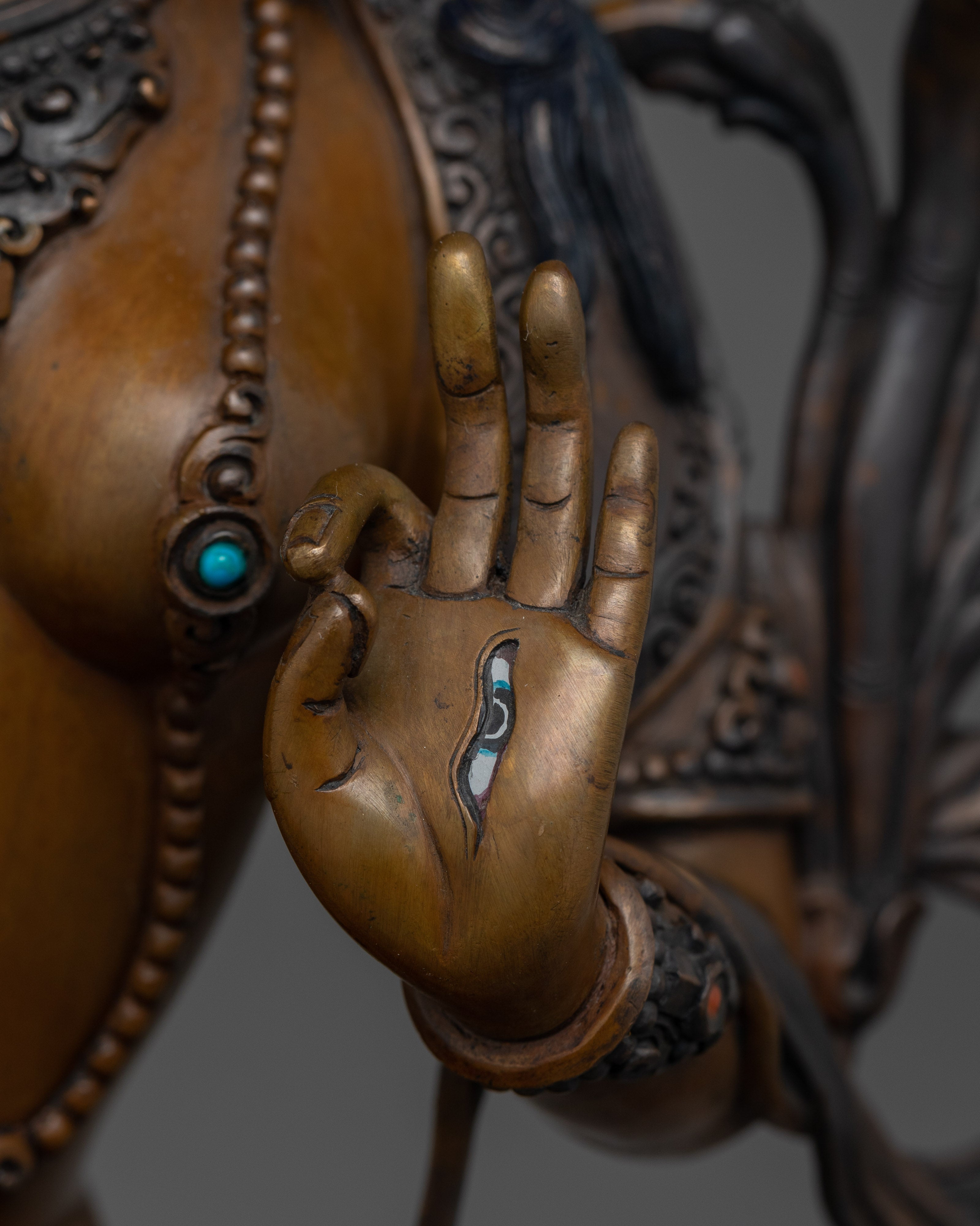 Goddess of Compassion and Healing White Tara | Copper Body, Buddhist Healing Statue