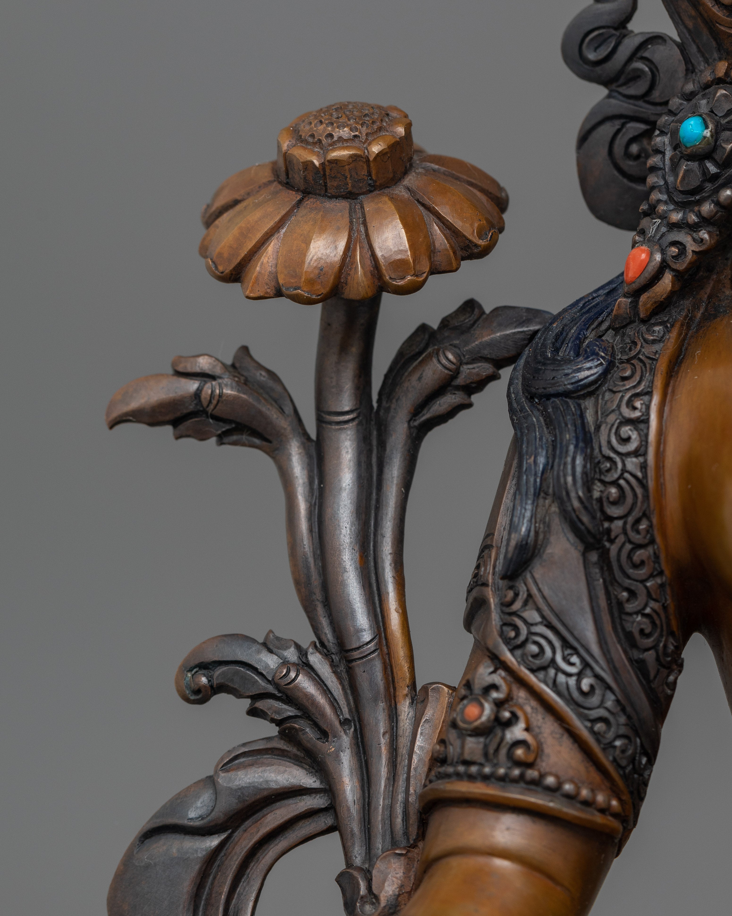 Goddess of Compassion and Healing White Tara | Copper Body, Buddhist Healing Statue