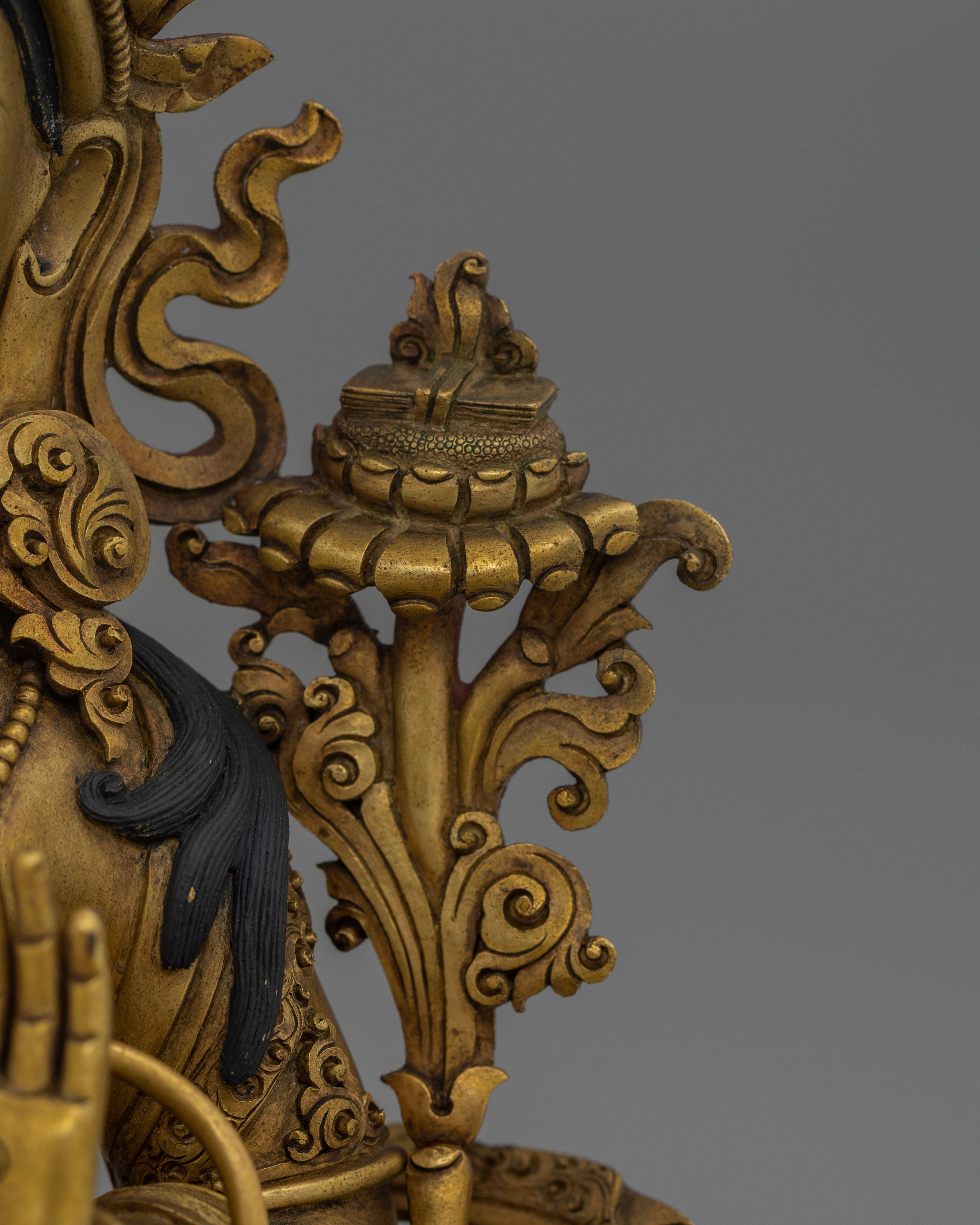 Elegant Antique Finished Manjushri Bodhisattva | Enlightenment and Wisdom Buddha