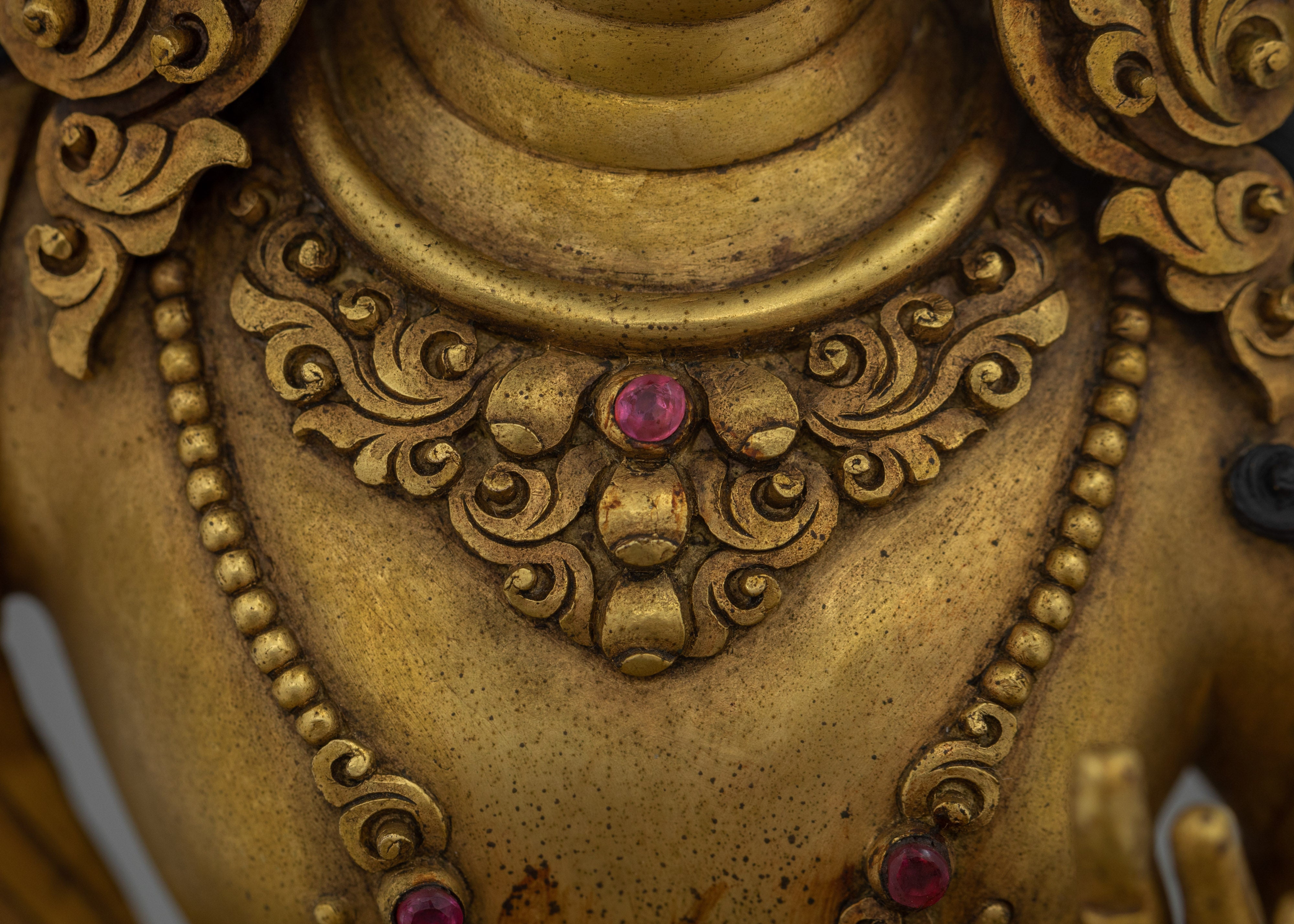 Elegant Antique Finished Manjushri Bodhisattva | Enlightenment and Wisdom Buddha