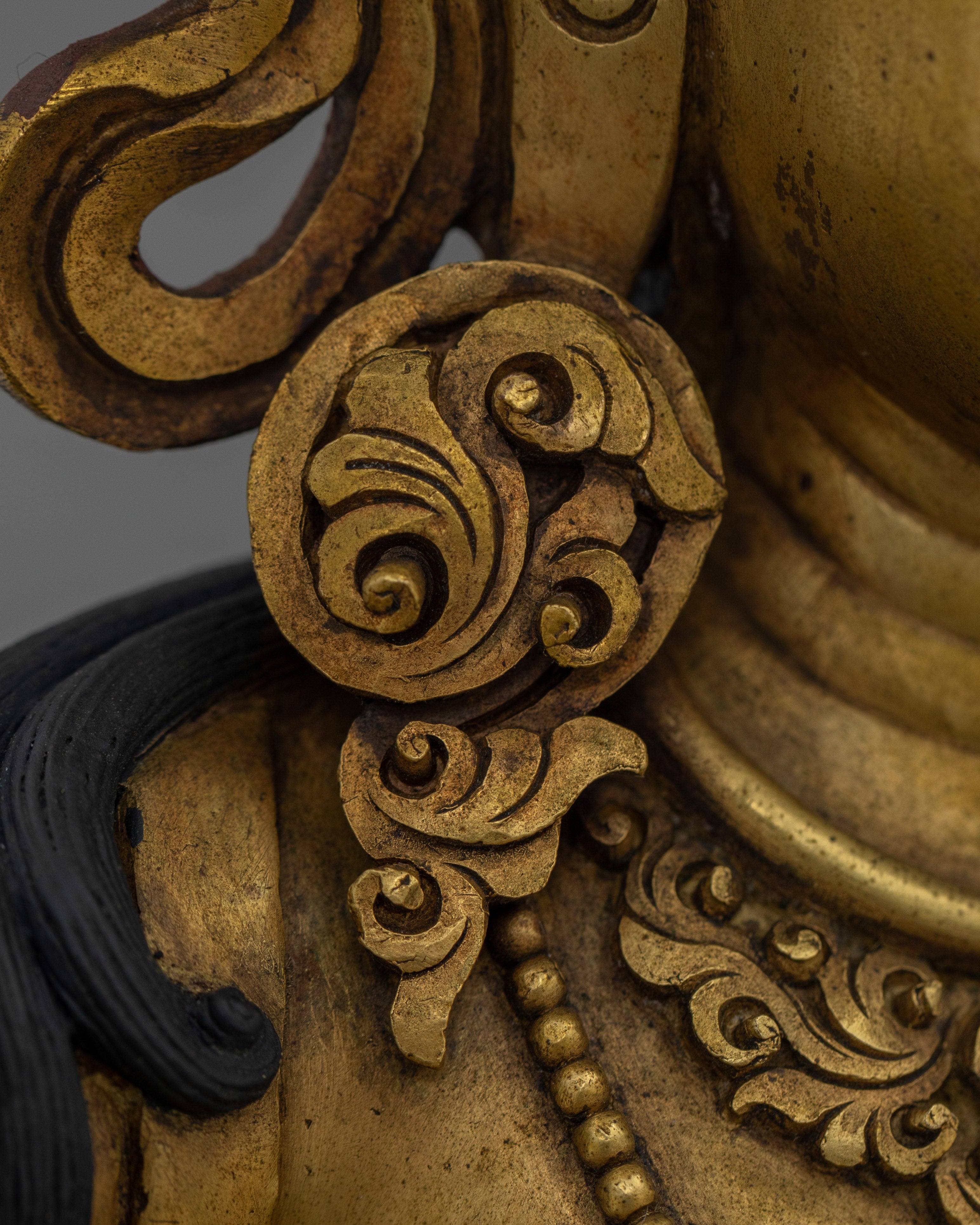 Elegant Antique Finished Manjushri Bodhisattva | Enlightenment and Wisdom Buddha