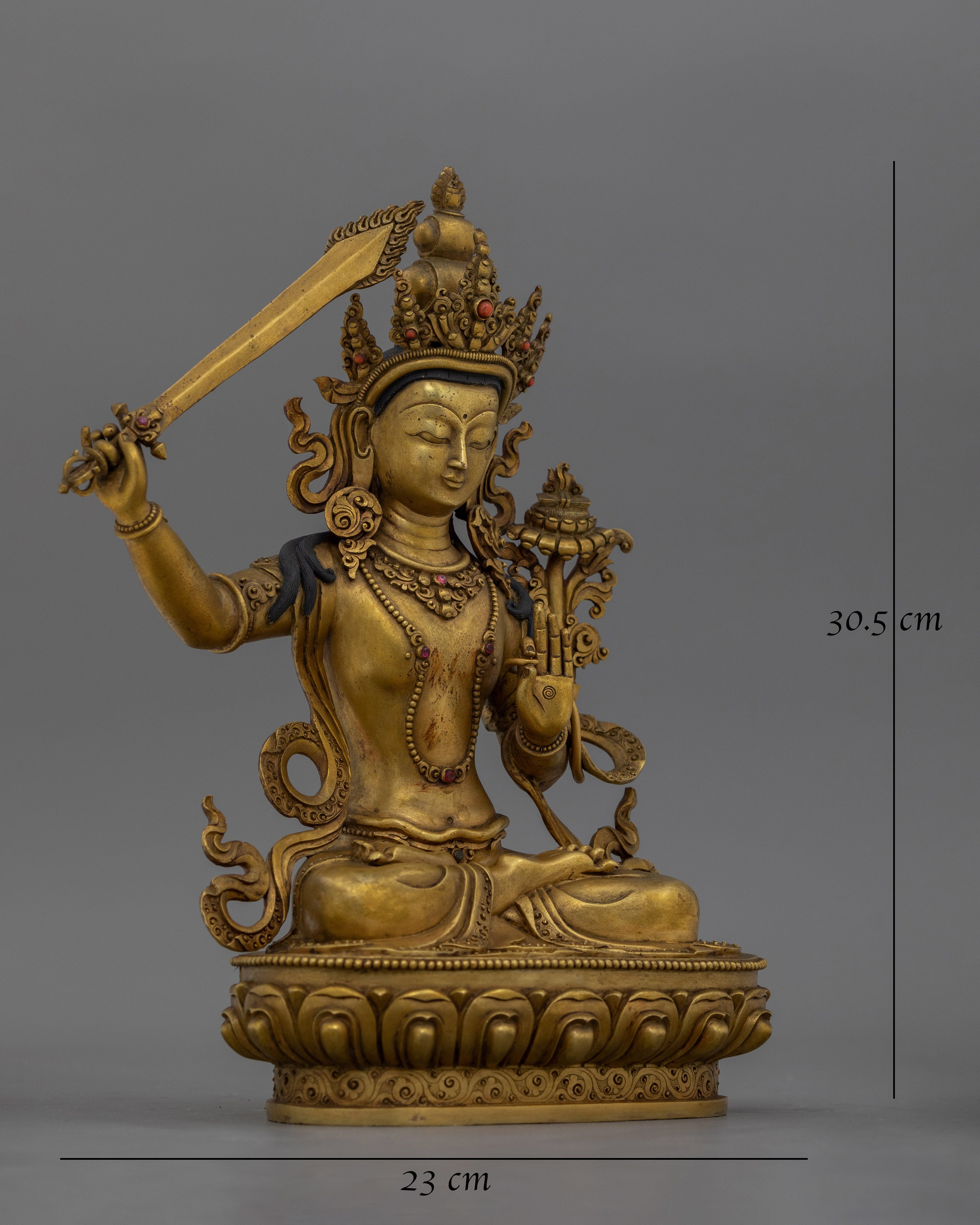 Antique Finished Manjushri Bodhisattva