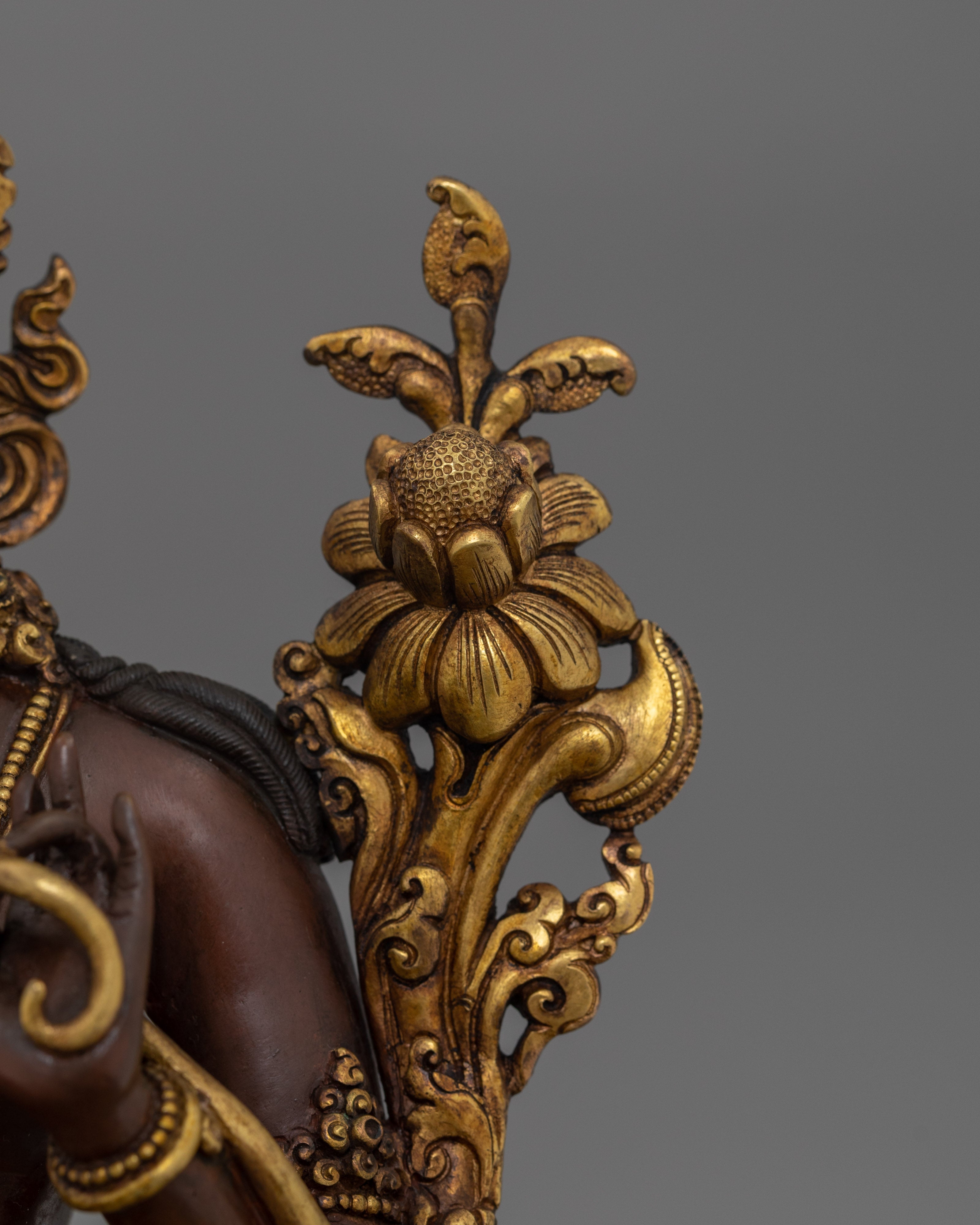 Handcrafted Green Tara Deity Statue in Oxidized Copper | Symbol of Compassion