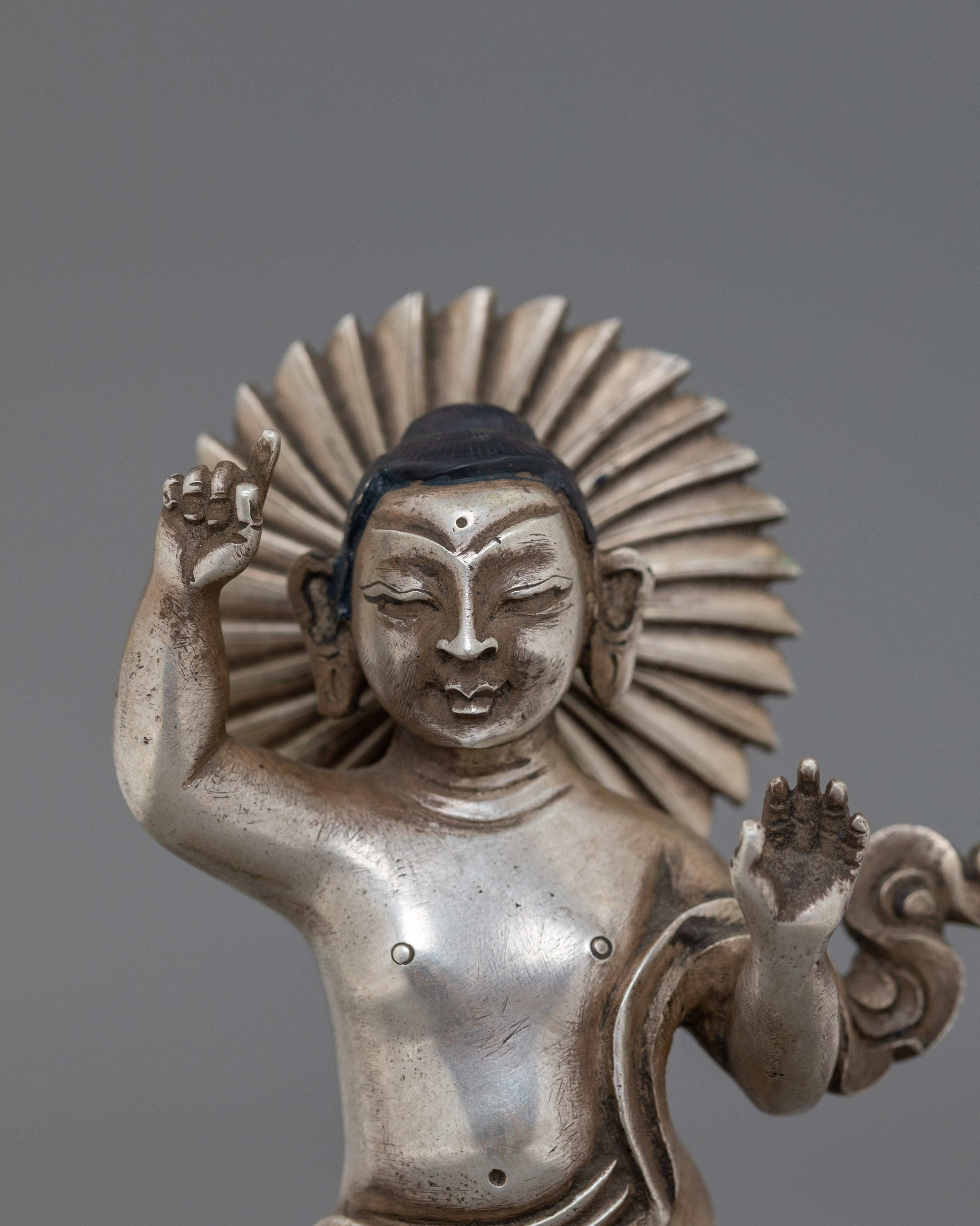 Tibetan Infant Buddha Shakyamuni Statue | A Sacred Journey from Birth to Spiritual Awakening