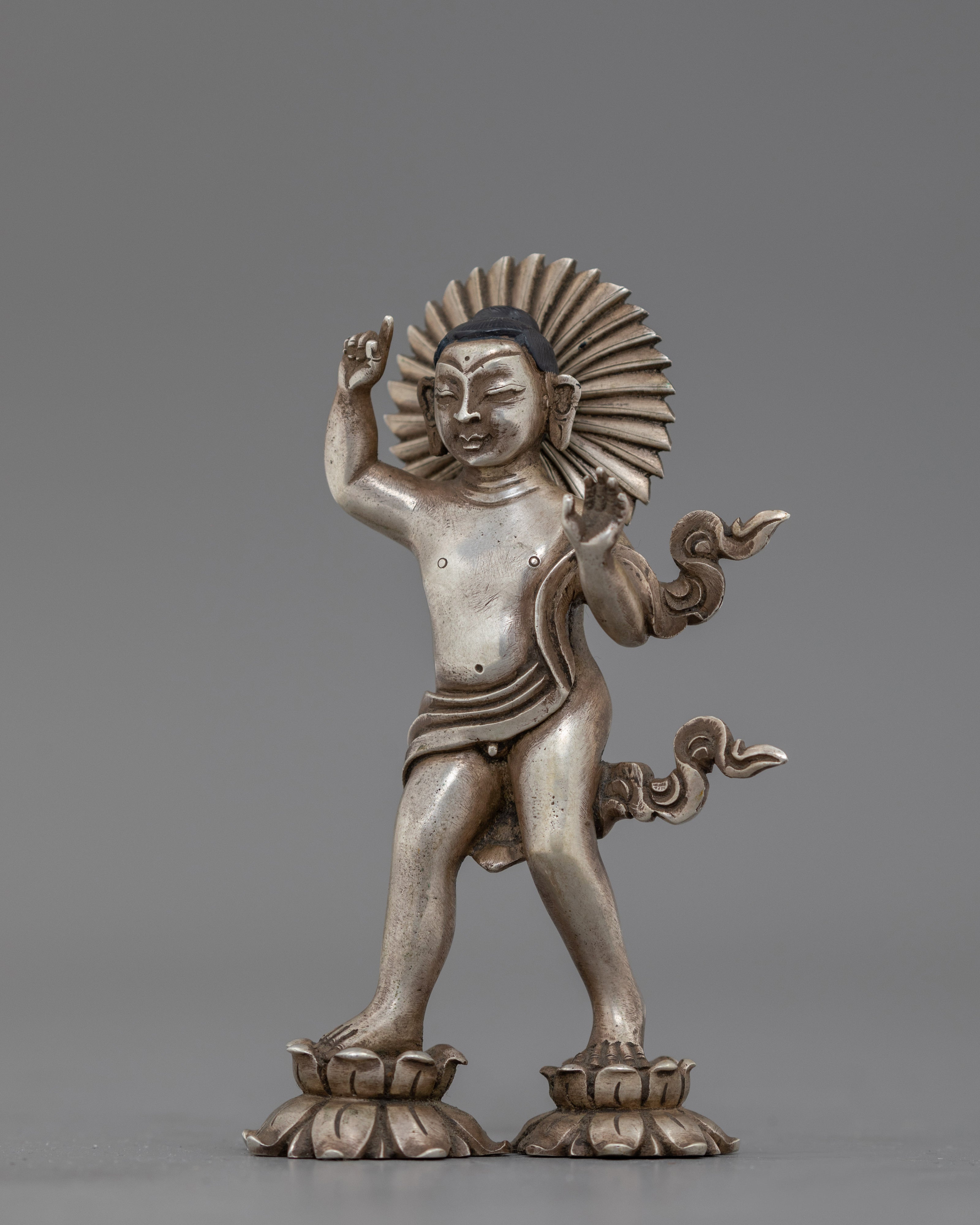 Tibetan Infant Buddha Shakyamuni Statue | A Sacred Journey from Birth to Spiritual Awakening