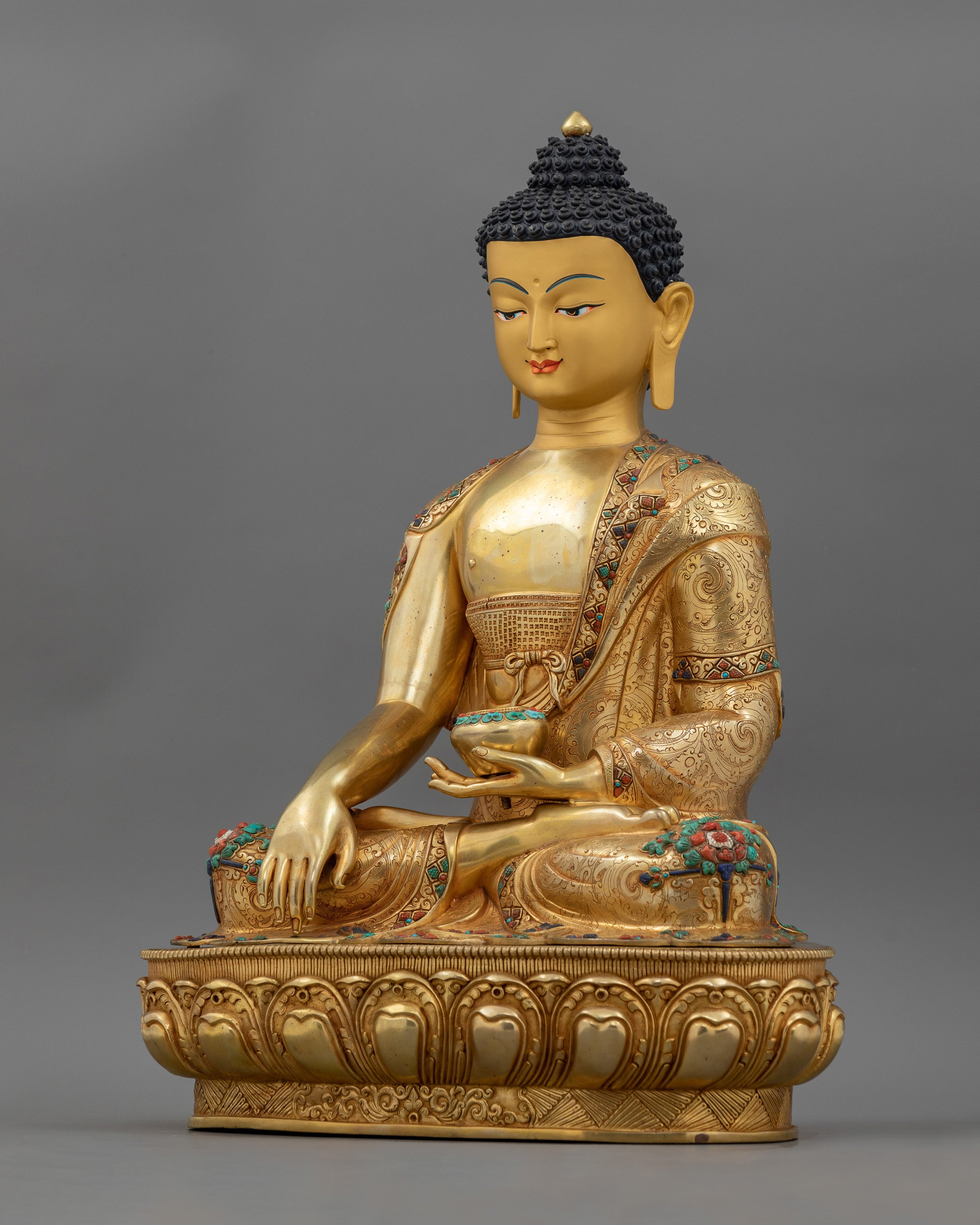 Shakyamuni Buddha with Ananda and Kashyapa | Symbol of Teaching and Compassion