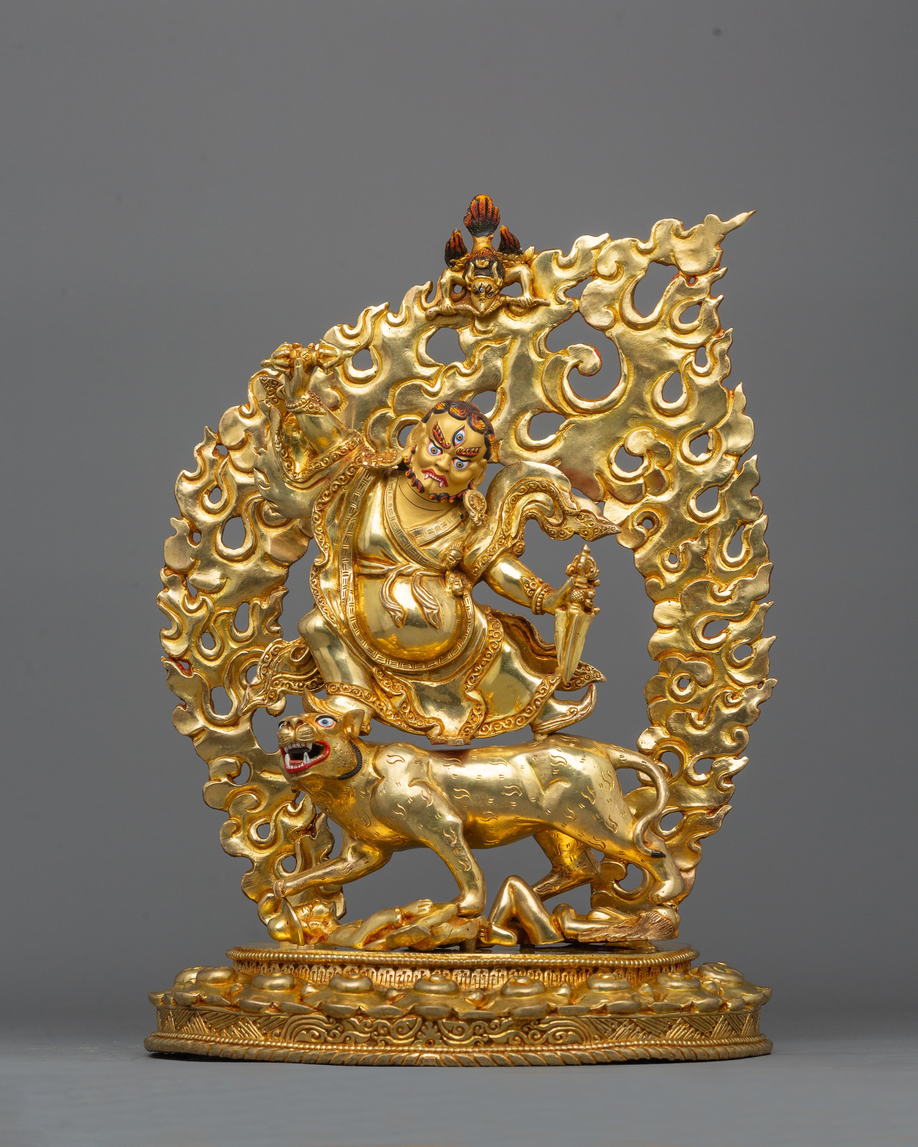 Handcrafted Tradional Tibetan Buddhist Dorje Drolo Statue | Spiritual Decor for Growth