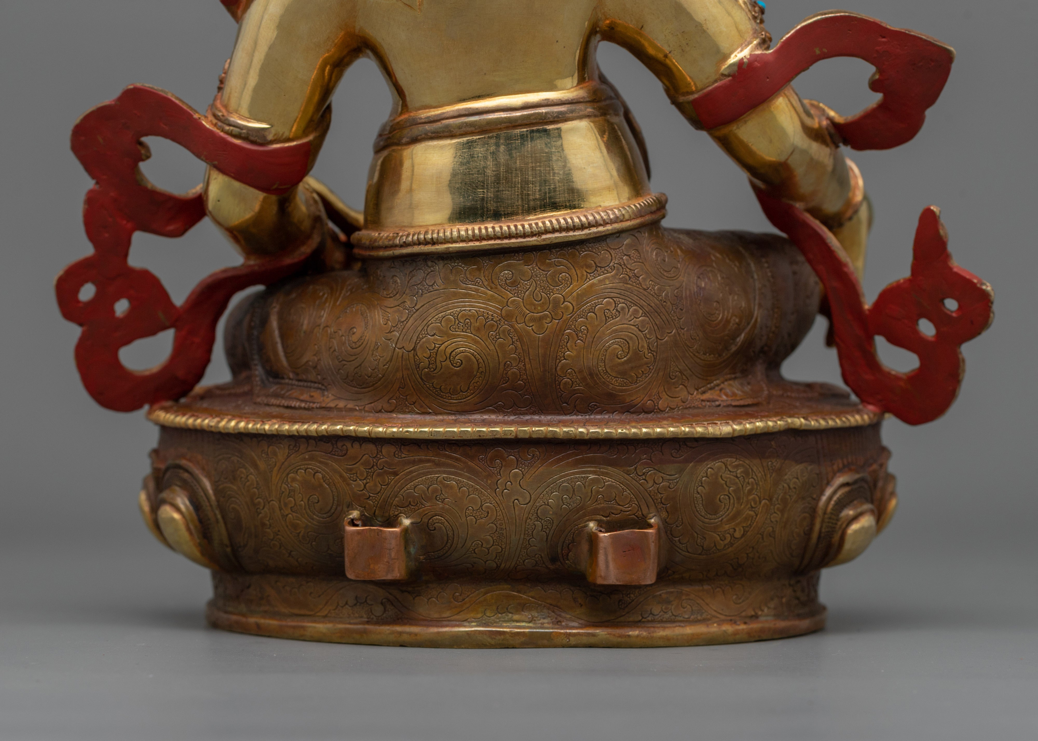 Tradional Tibetan Buddhist Dzambhala Statue of Wealth | Semi Wrathful Artwork