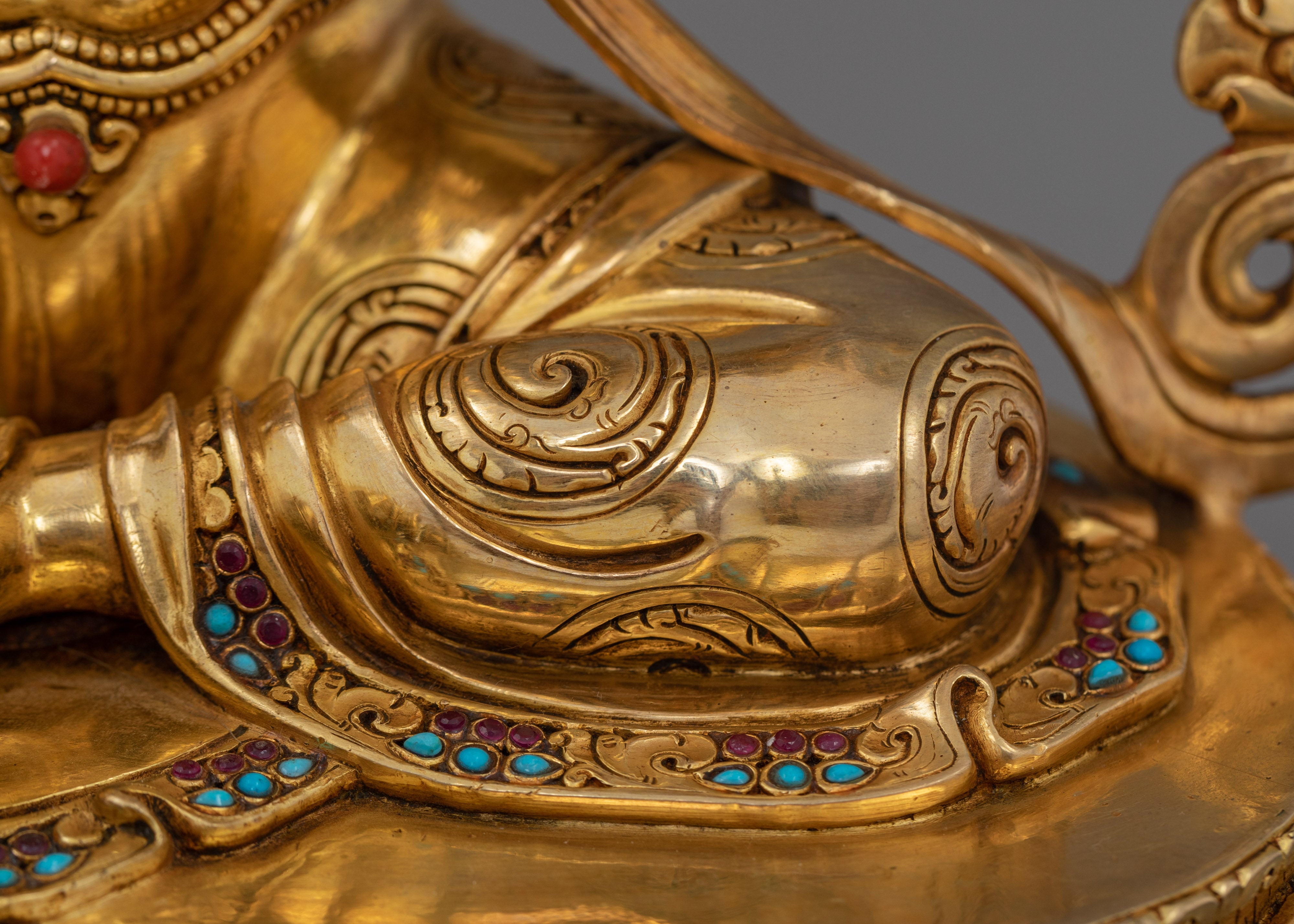 Traditional Hand-carved Green Tara Statue | Compact Spiritual Sculpture for Personal Altar