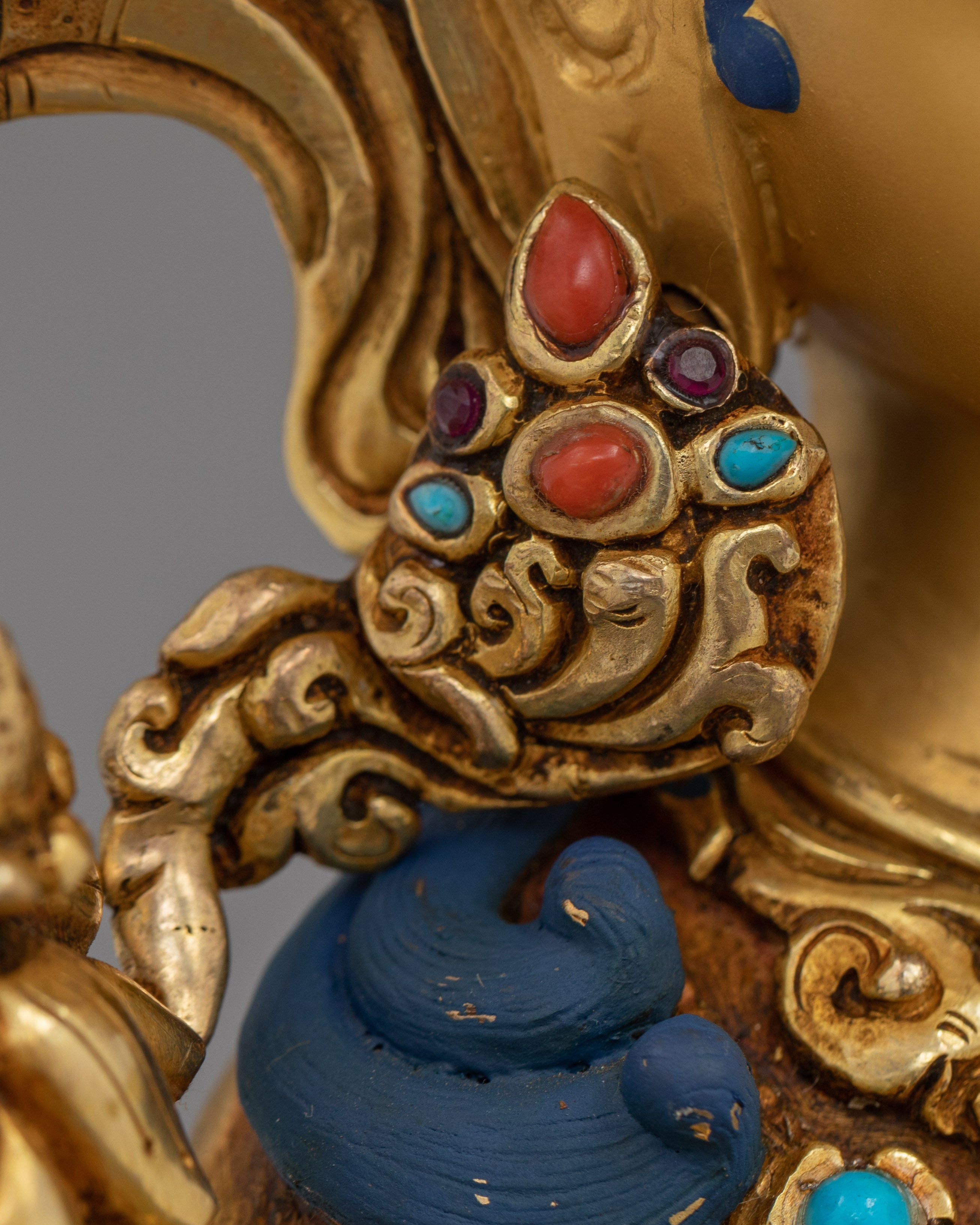 Traditional Hand-carved Green Tara Statue | Compact Spiritual Sculpture for Personal Altar