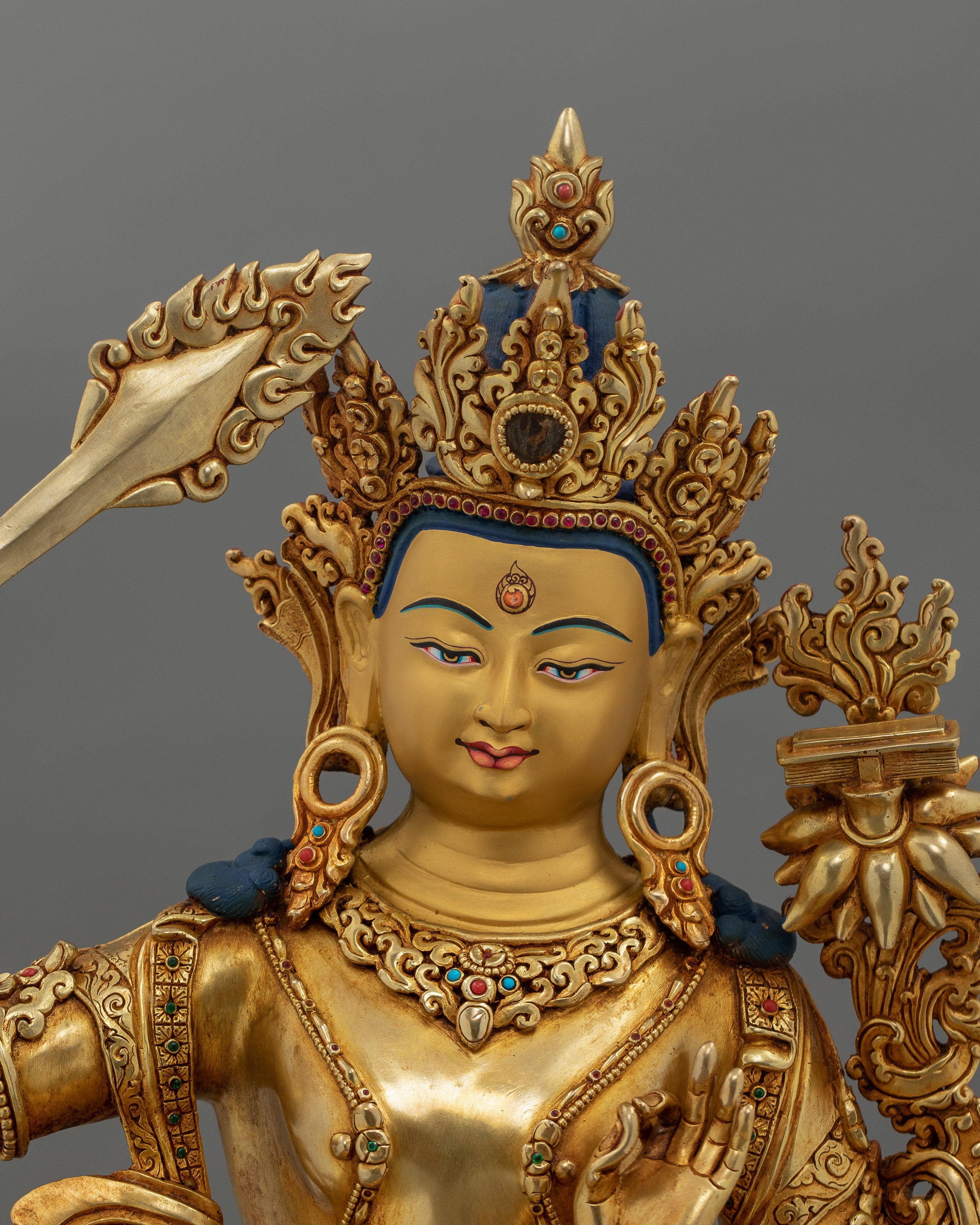 Sacred Manjushri Guardian of Wisdom Statue | Symbol of Knowledge and Enlightenment