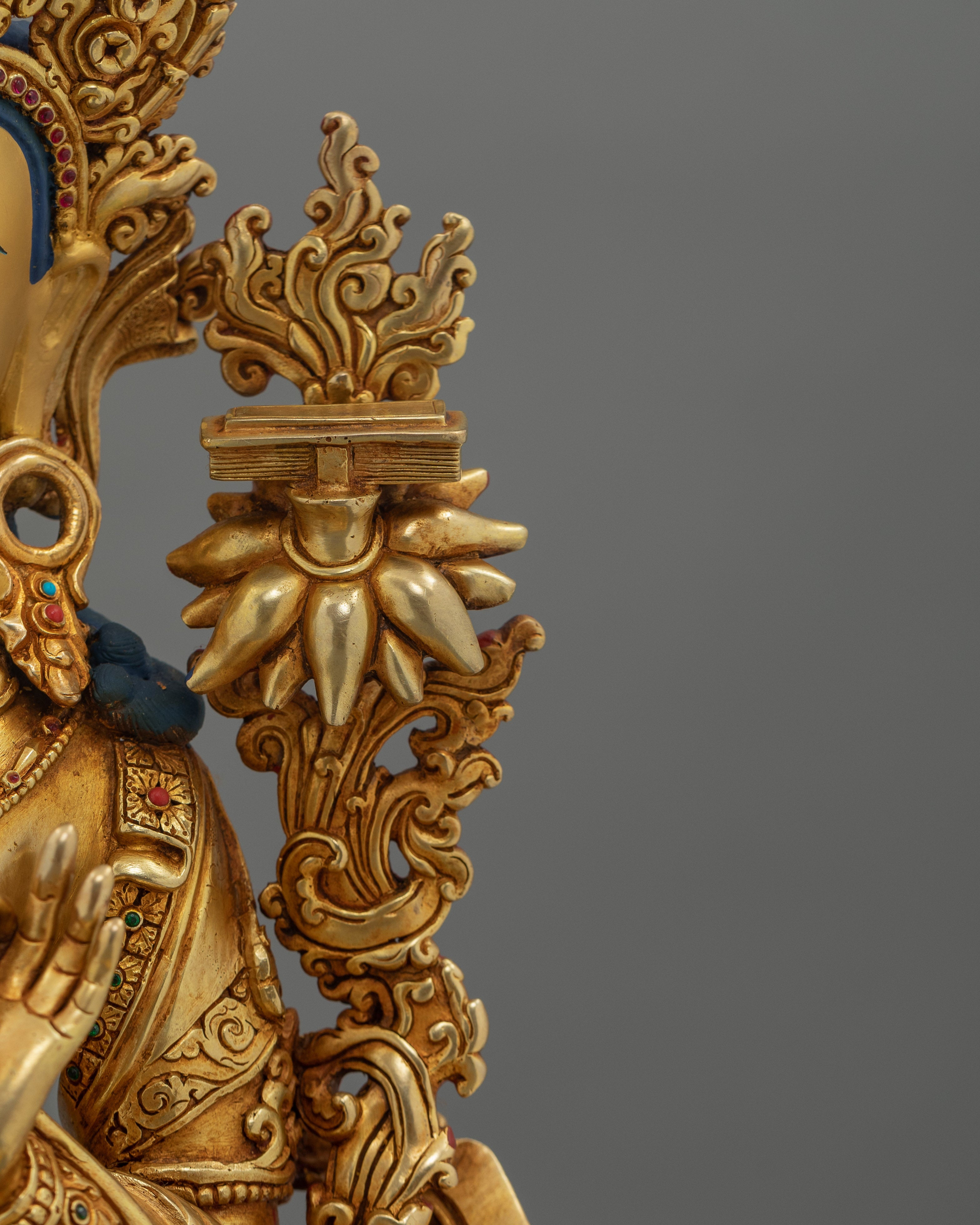 Sacred Manjushri Guardian of Wisdom Statue | Symbol of Knowledge and Enlightenment