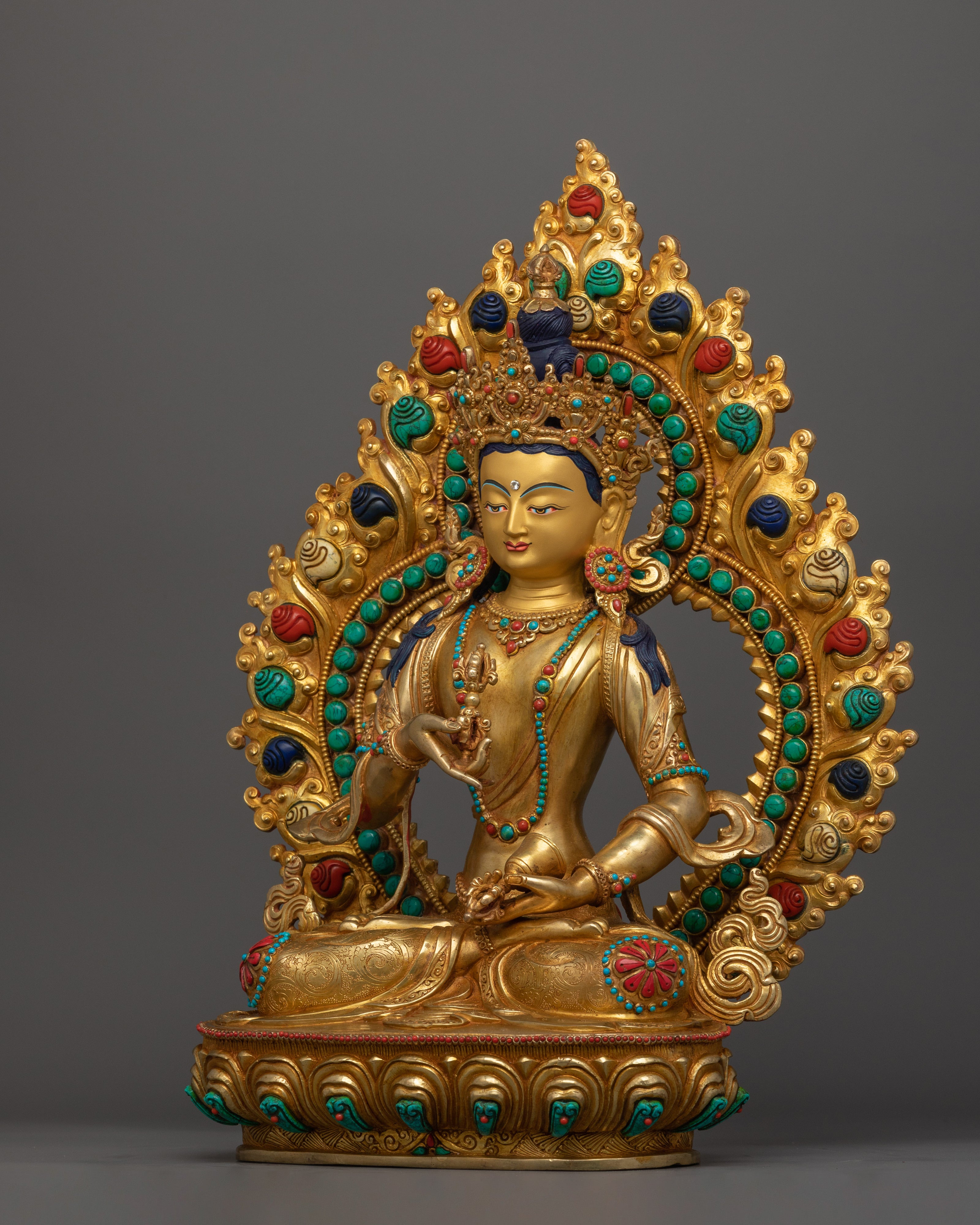 Traditional Buddhist Vajrasattva Altar Statue | Purification Deity for Spiritual Growth