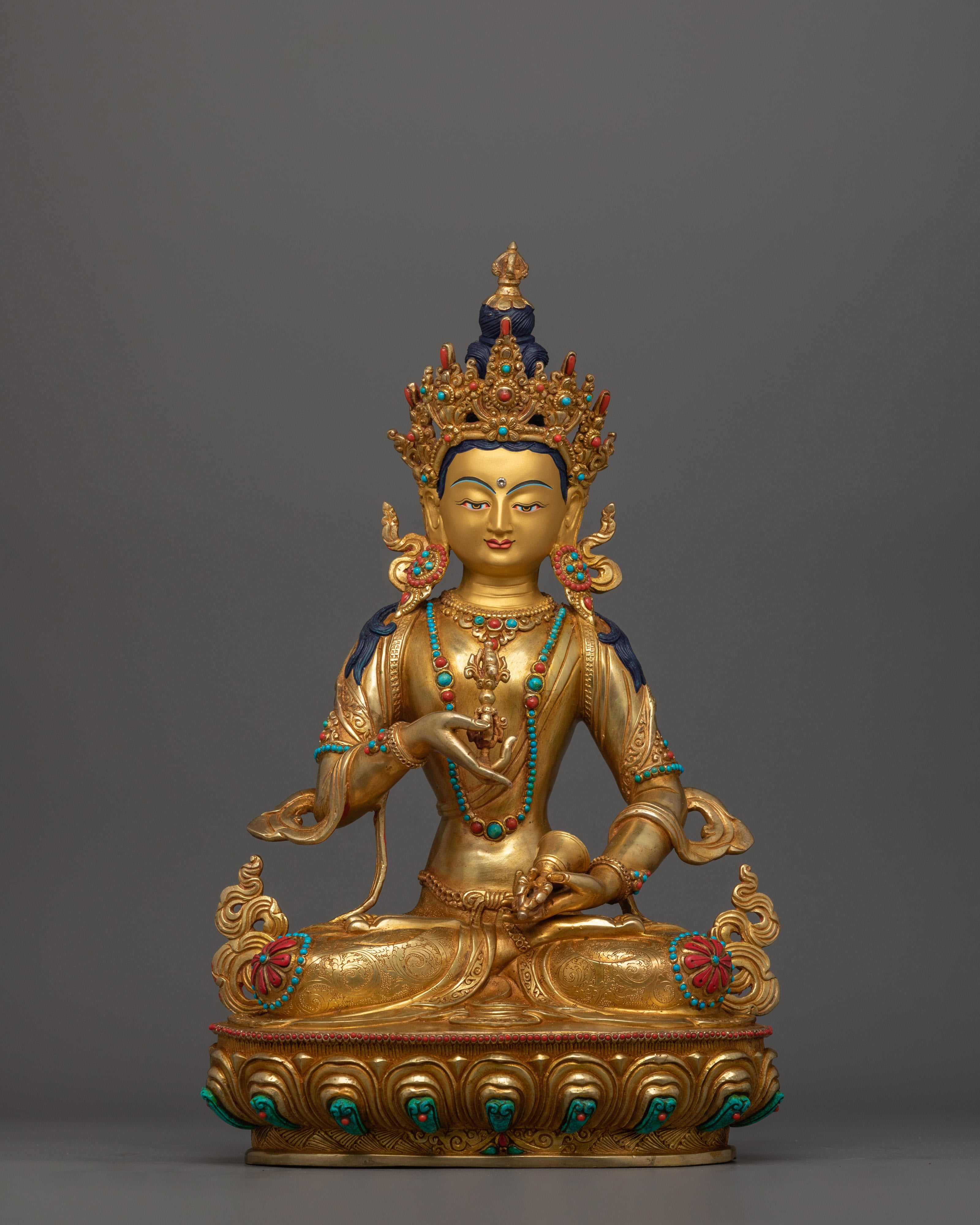 Traditional Buddhist Vajrasattva Altar Statue | Purification Deity for Spiritual Growth