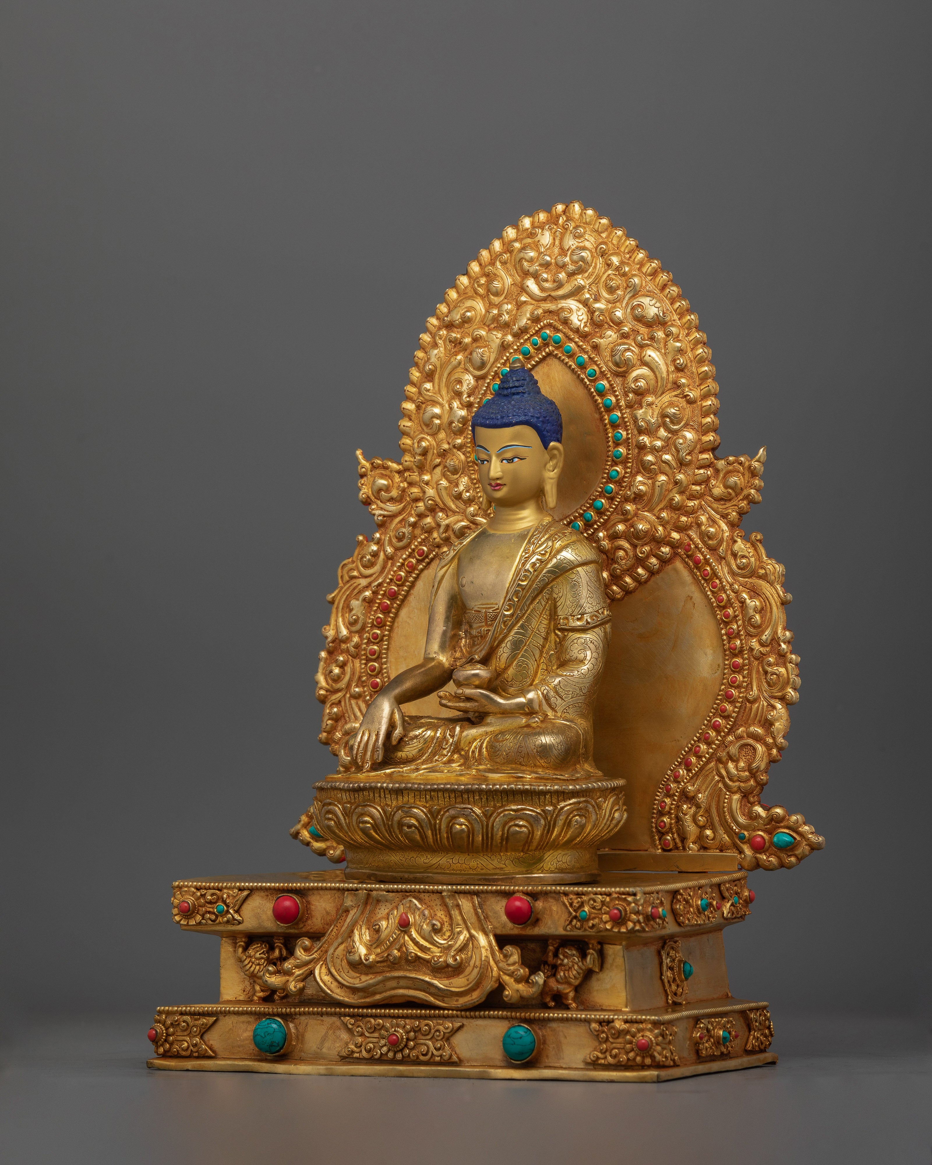 Dharma Teacher Shakyamuni Buddha Altar Statue | Handcrafted Spiritual Icon